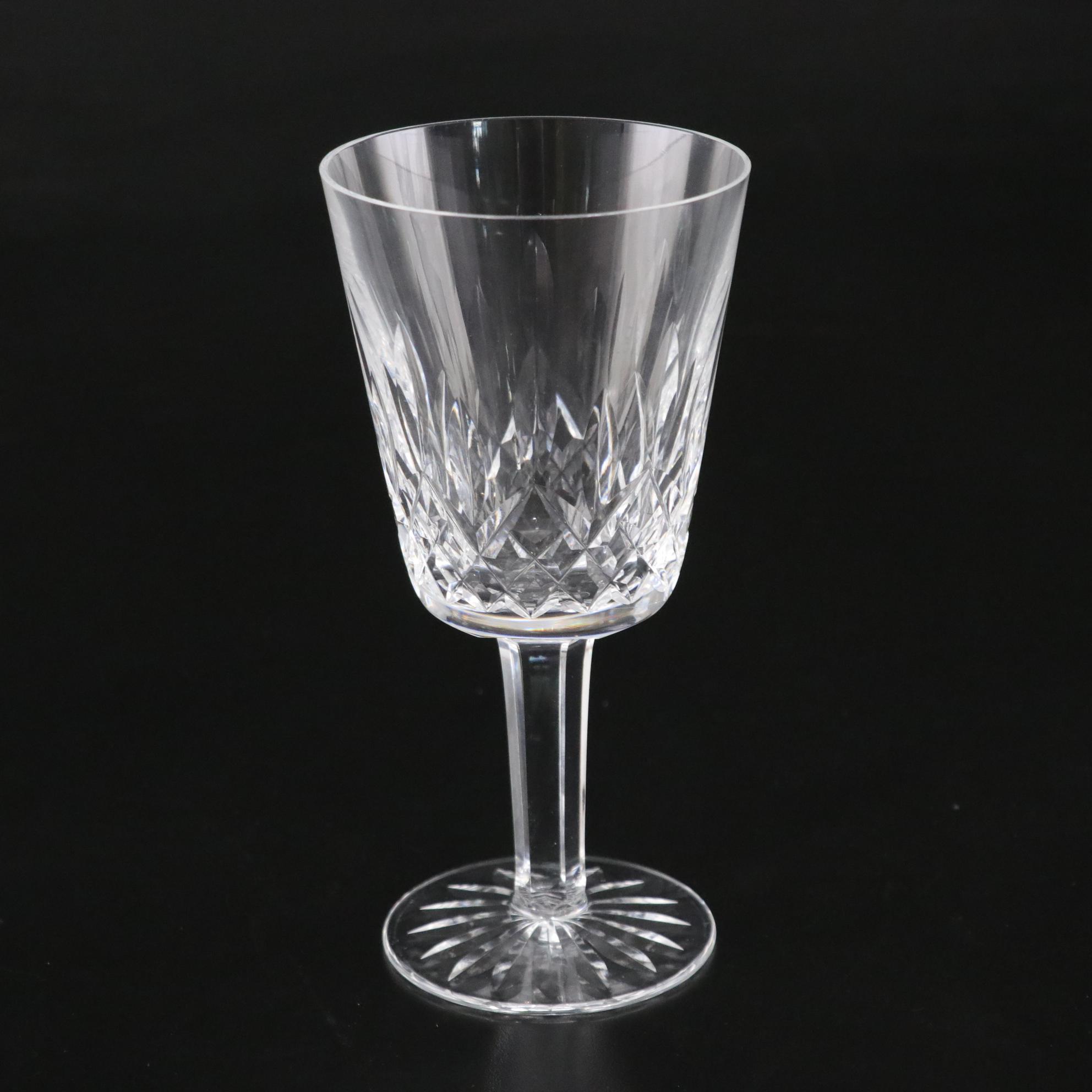 Waterford Crystal "Lismore" Water Goblets, Mid to Late 20th C.