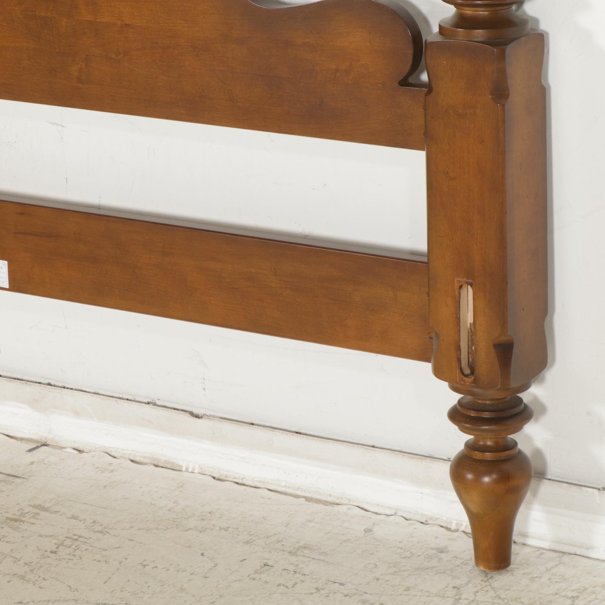 Ethan Allen "American Classics" Queen Size Cannonball Bed Frame