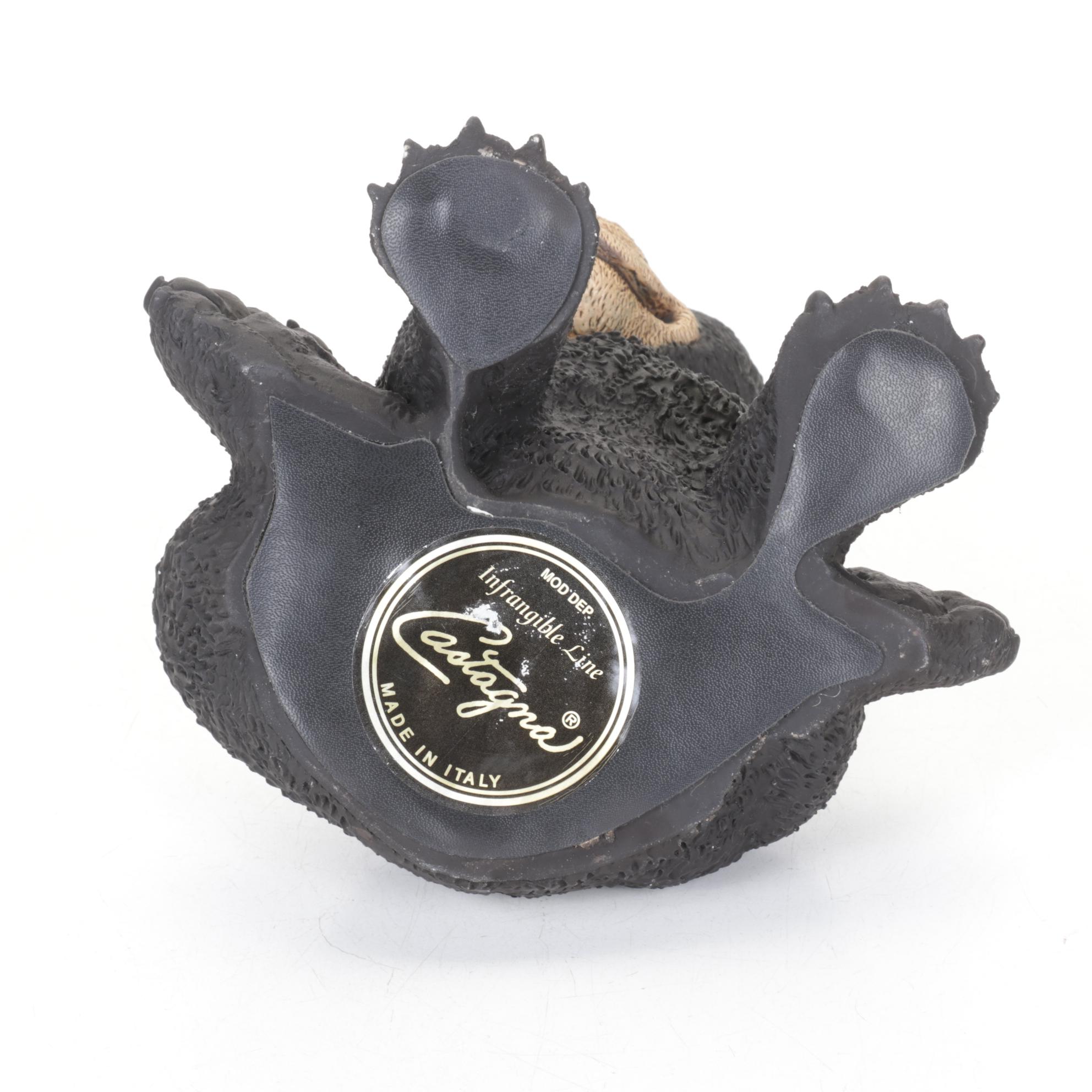 Italian Castagna Black Bear Cub Figurines, 1990s