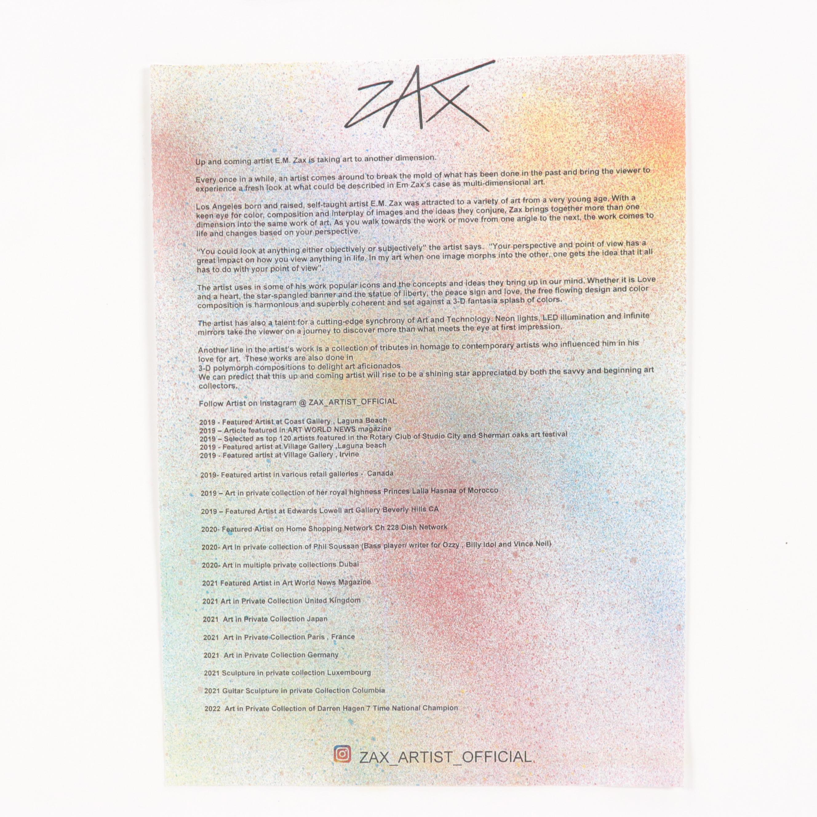 E.M. Zax Spray and Drip-Painted Street Sign, 2023