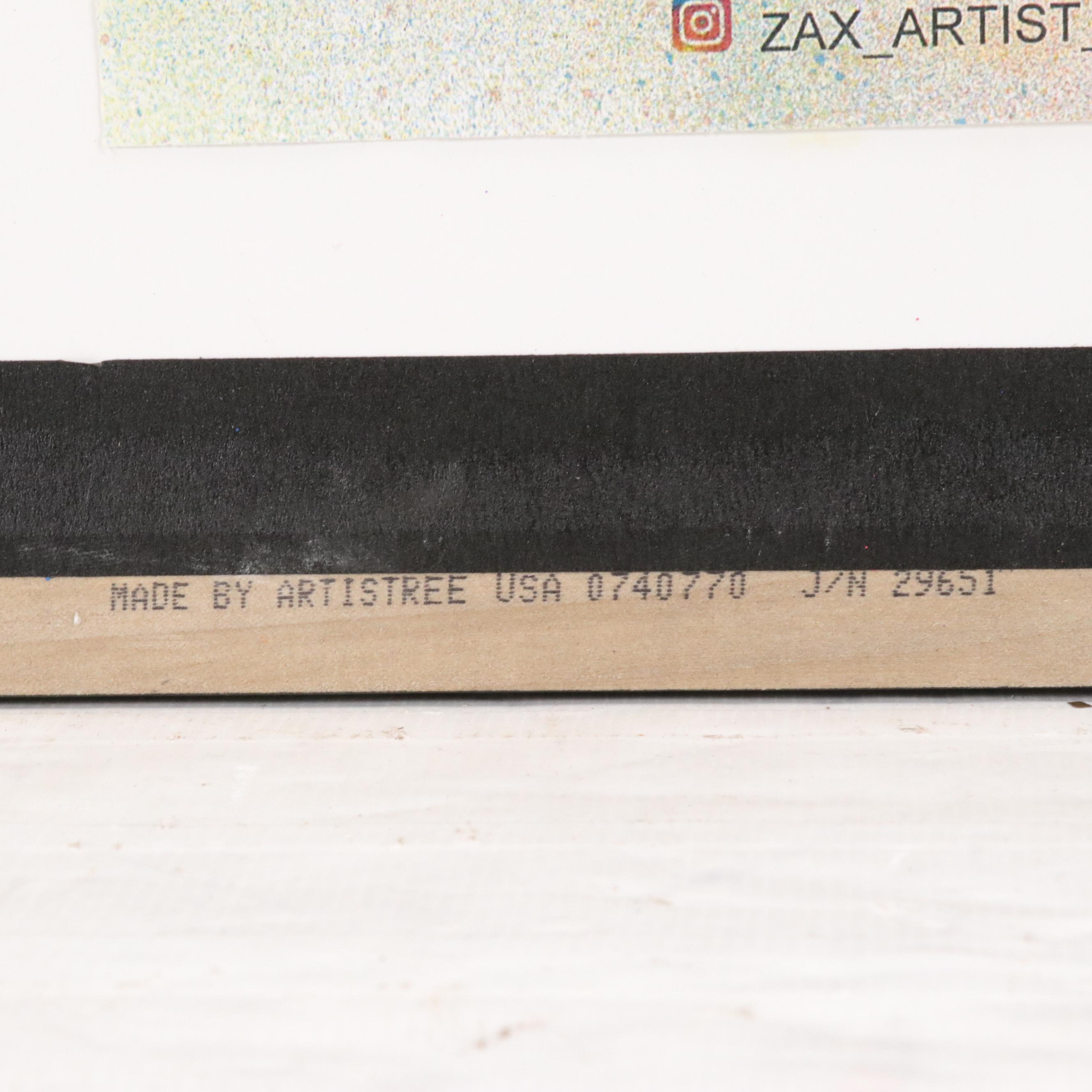 E.M. Zax Spray and Drip-Painted Street Sign, 2023