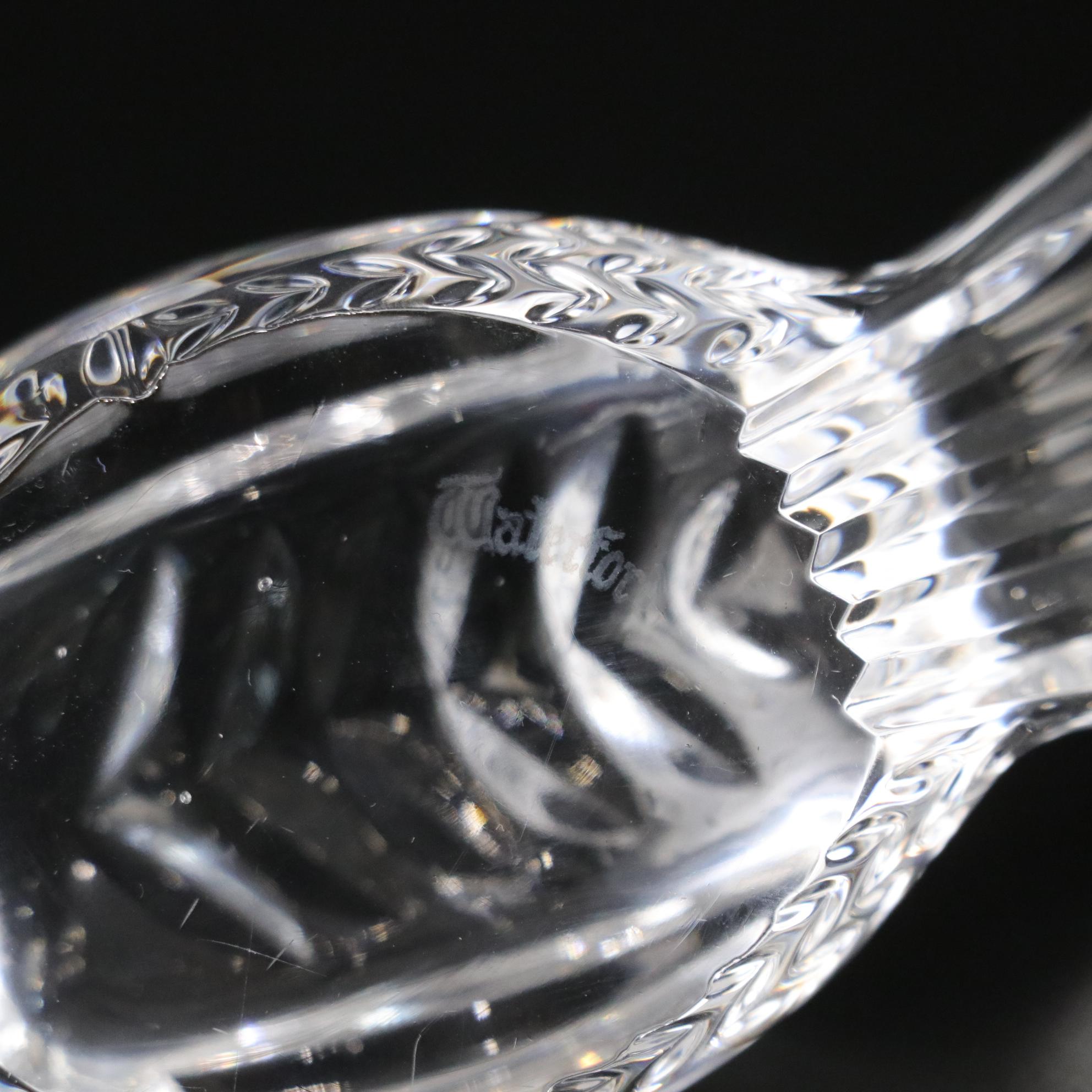 Waterford Crystal Bird Figurine, Clock & Pen Holder with Bud Vase