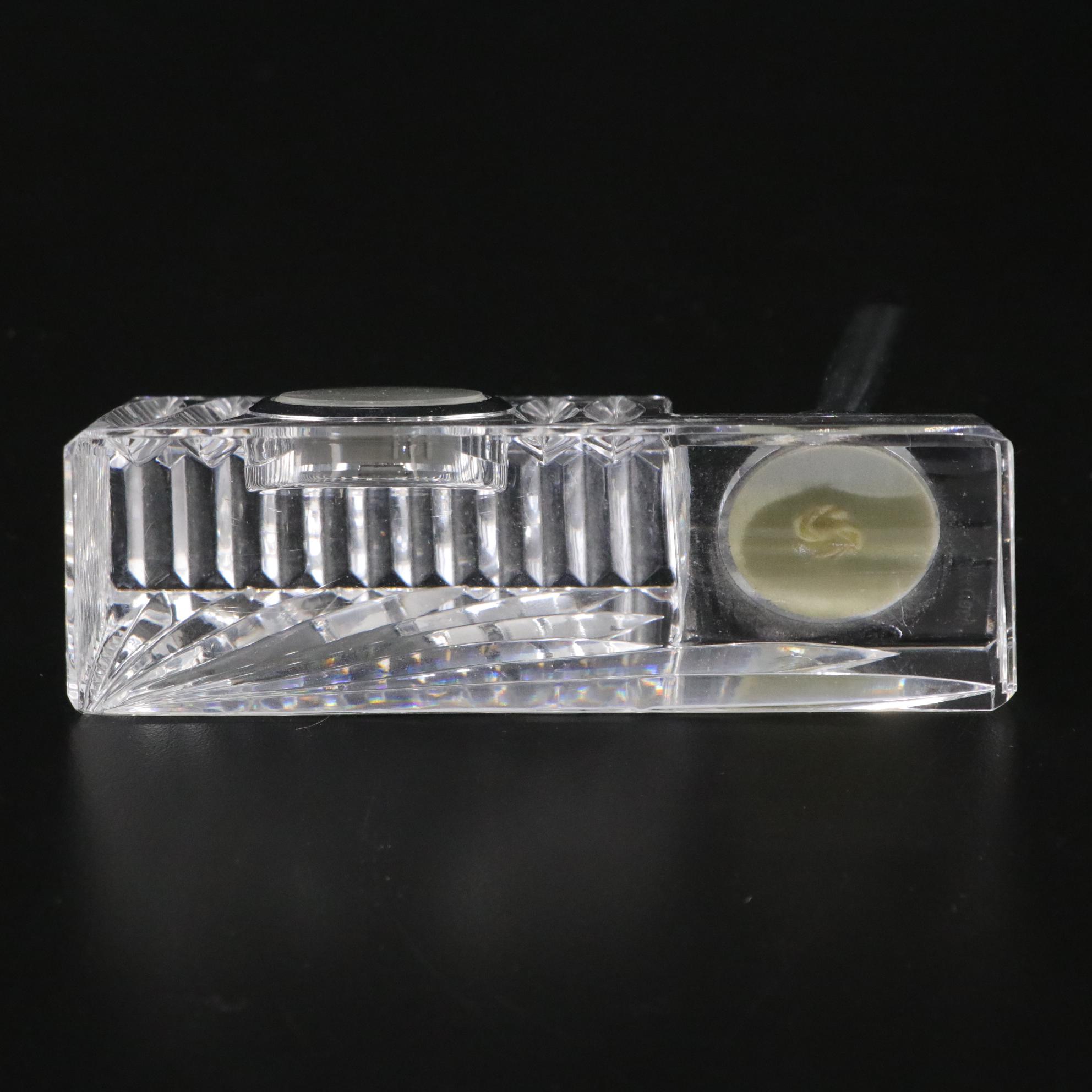 Waterford Crystal Bird Figurine, Clock & Pen Holder with Bud Vase