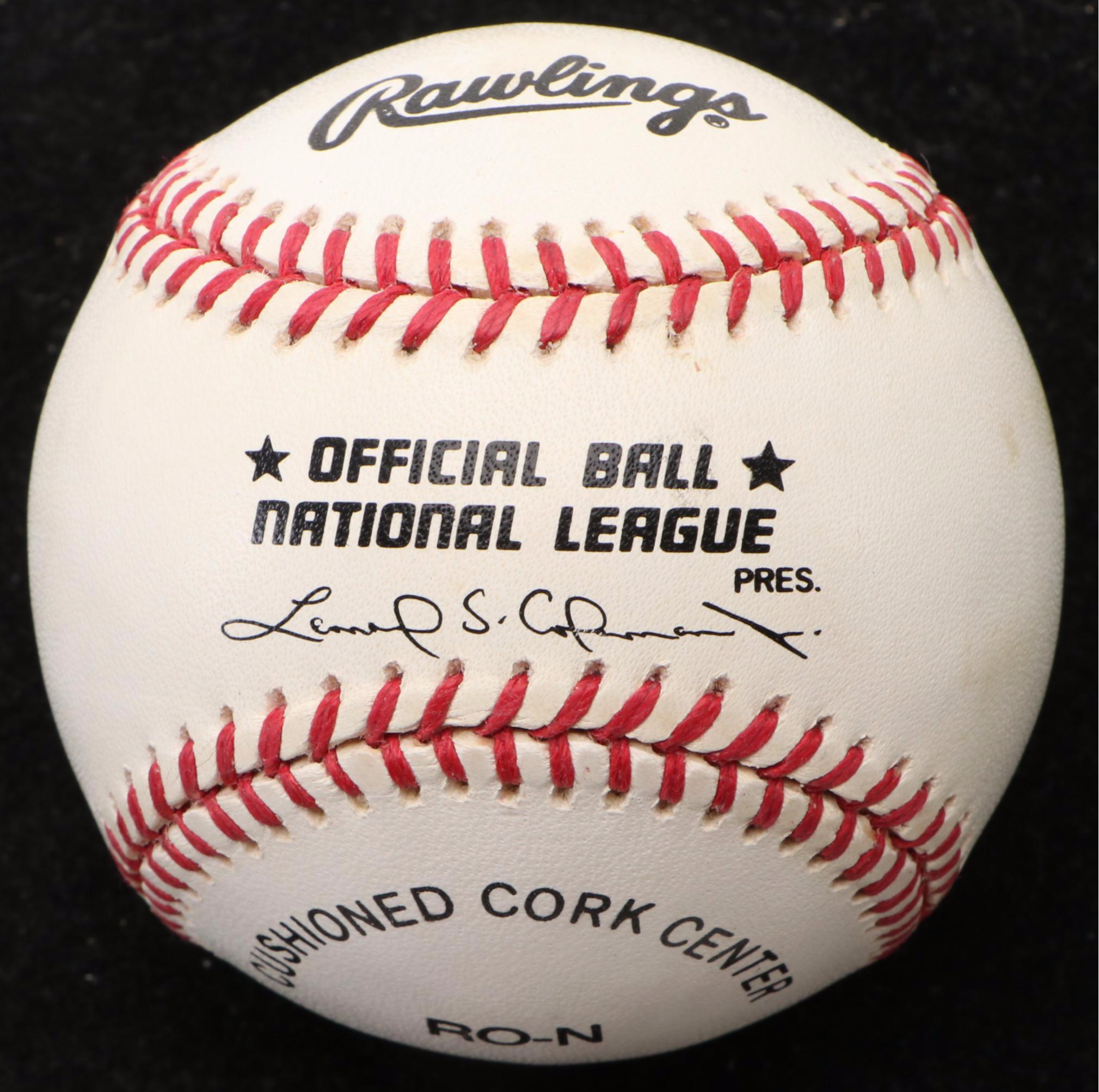 Warren Spahn Signed Rawlings Official National League Baseball