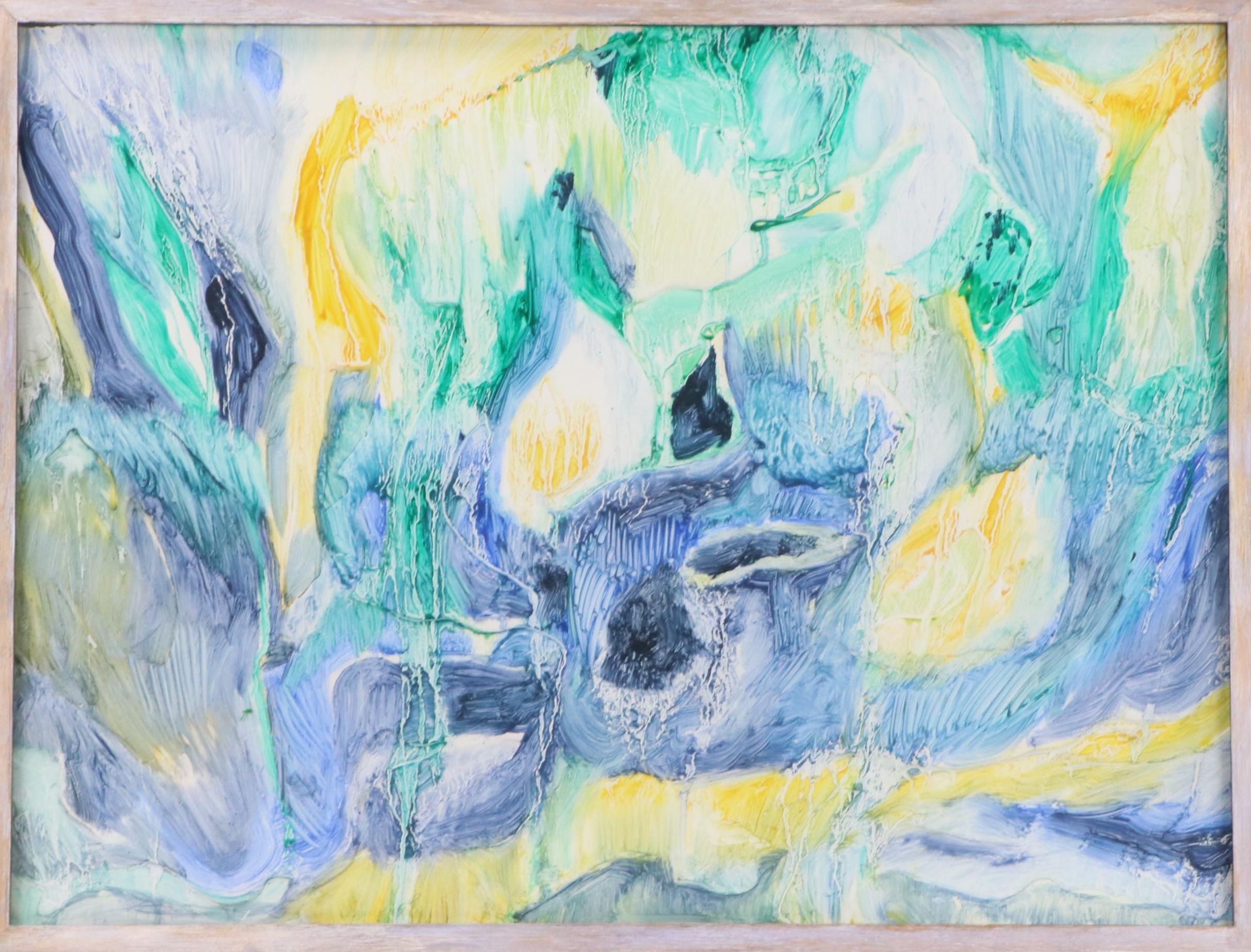 Ann Bowers Abstract Modernist Acrylic Painting, Late 20th Century