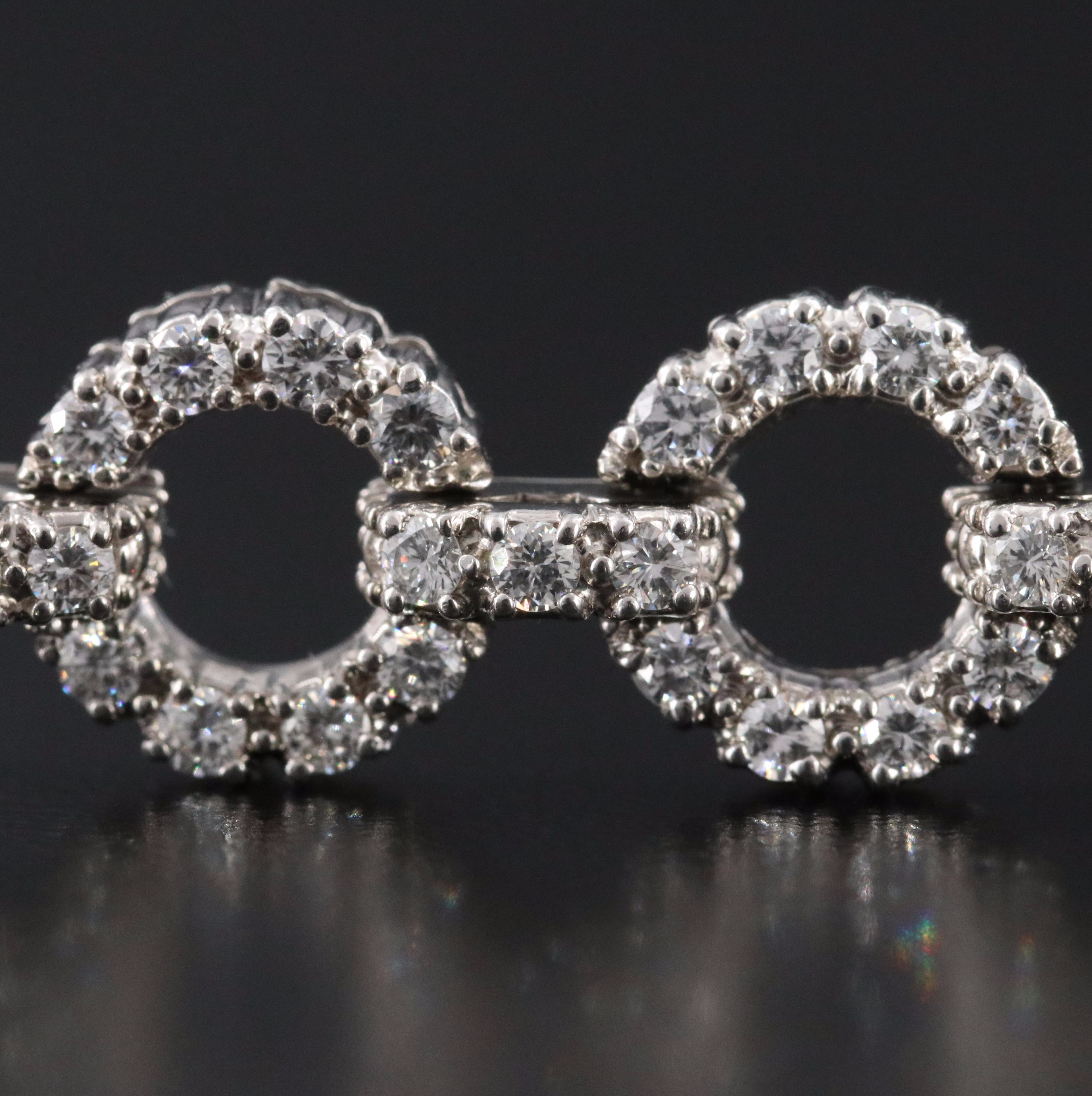 Vintage Jabel 18K 3.52 CTW Diamond Circle Link Bracelet