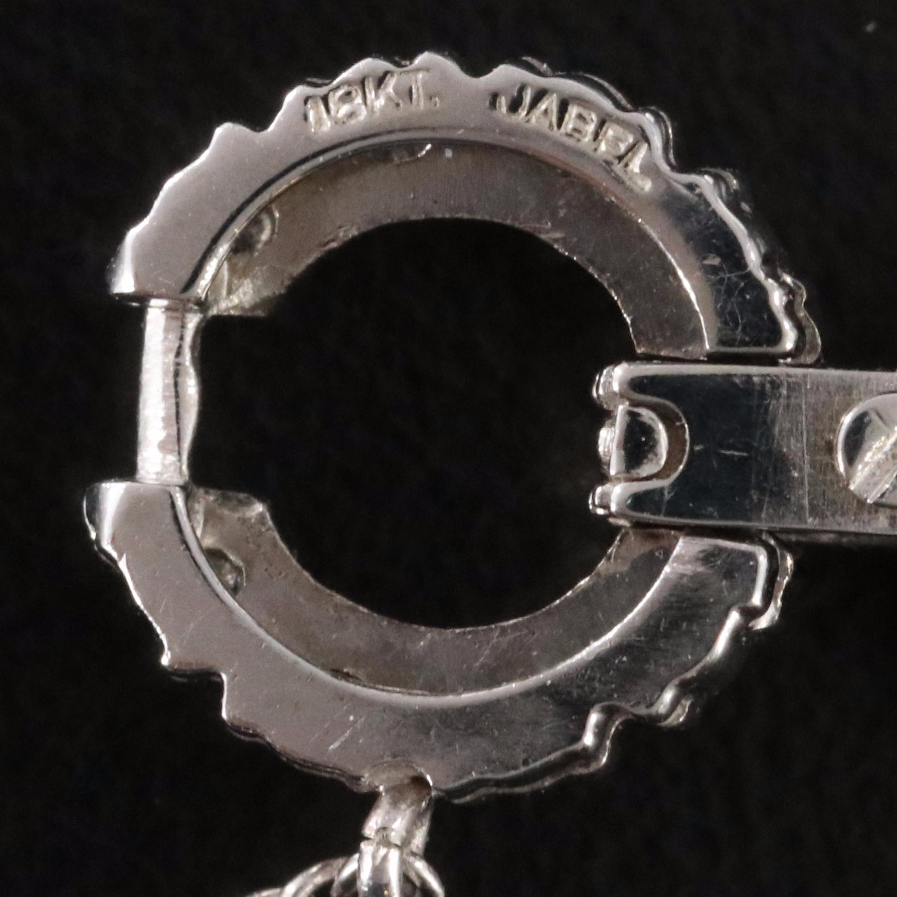 Vintage Jabel 18K 3.52 CTW Diamond Circle Link Bracelet