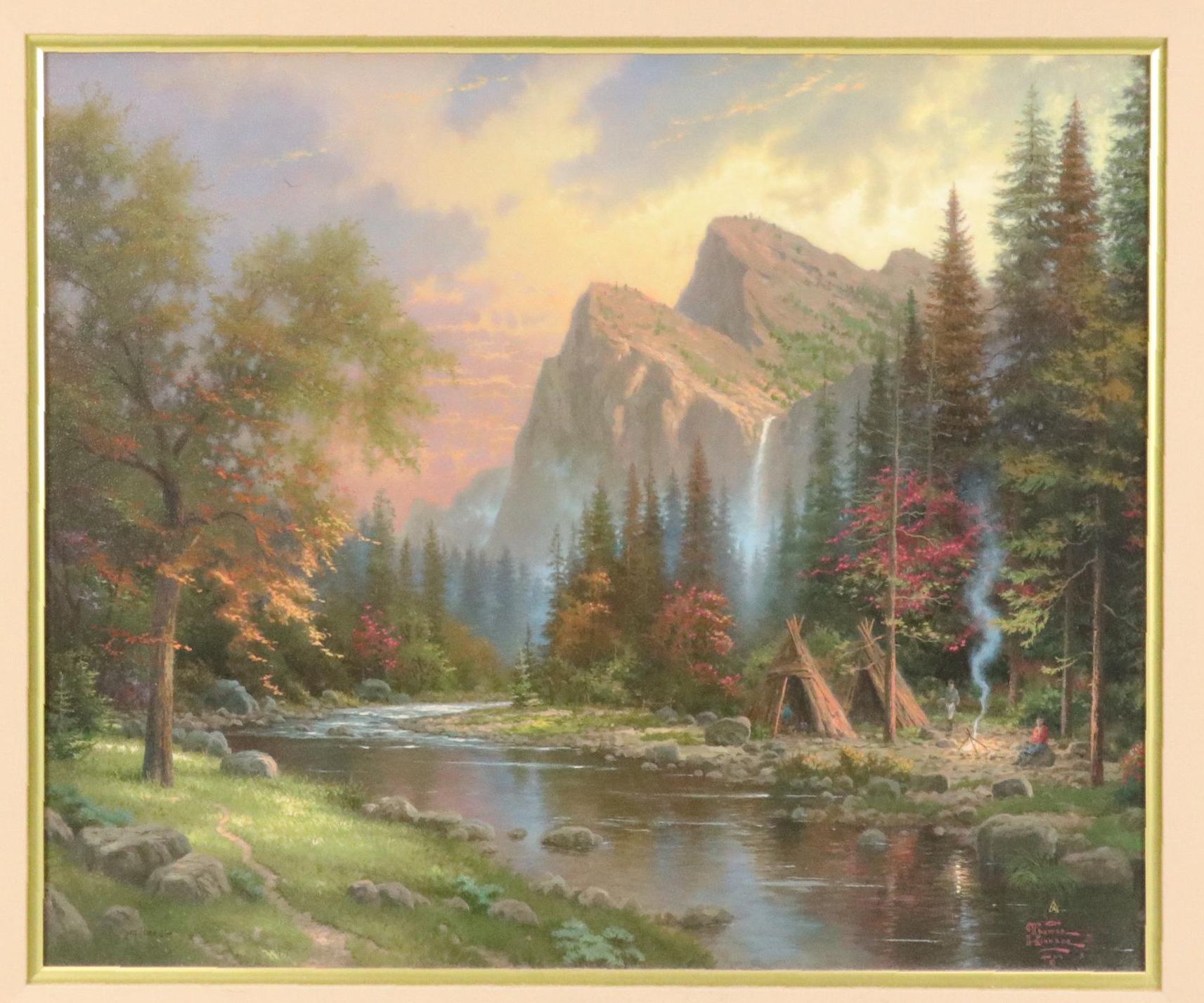Offset Lithograph After Thomas Kinkade "The Mountains Declare His Glory"