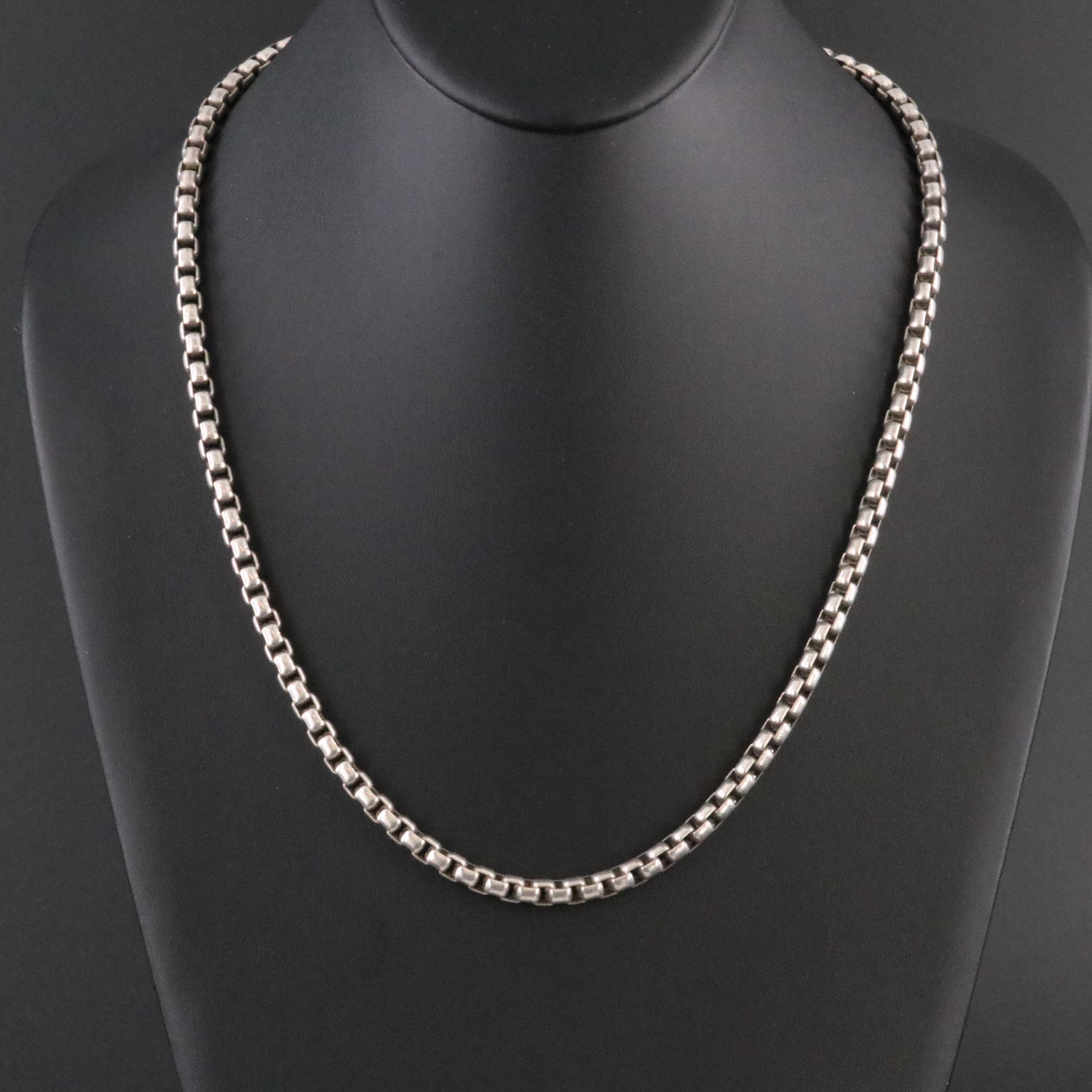 David Yurman Sterling Box Chain Necklace