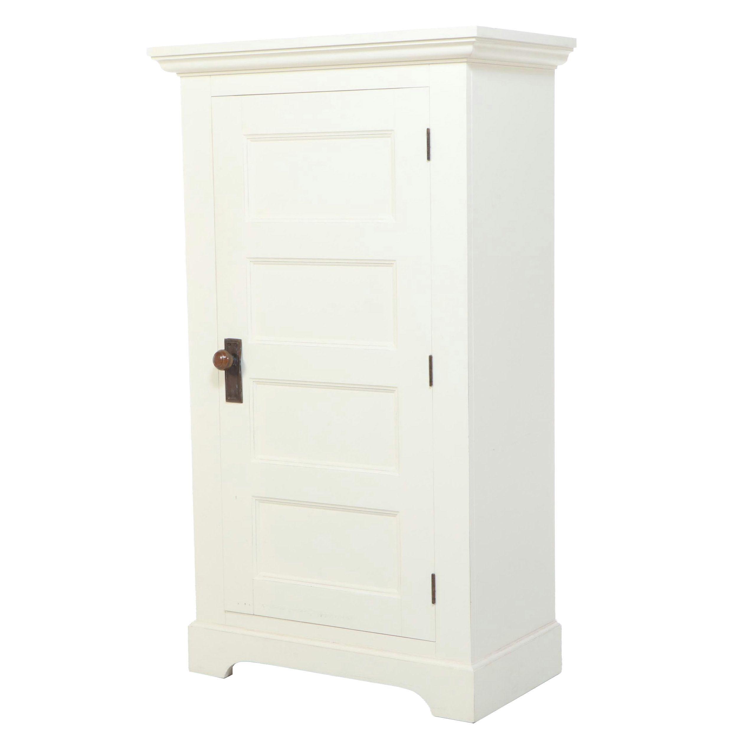 Land of Nod Shaker Style Contemporary White Painted Wardrobe Cabinet