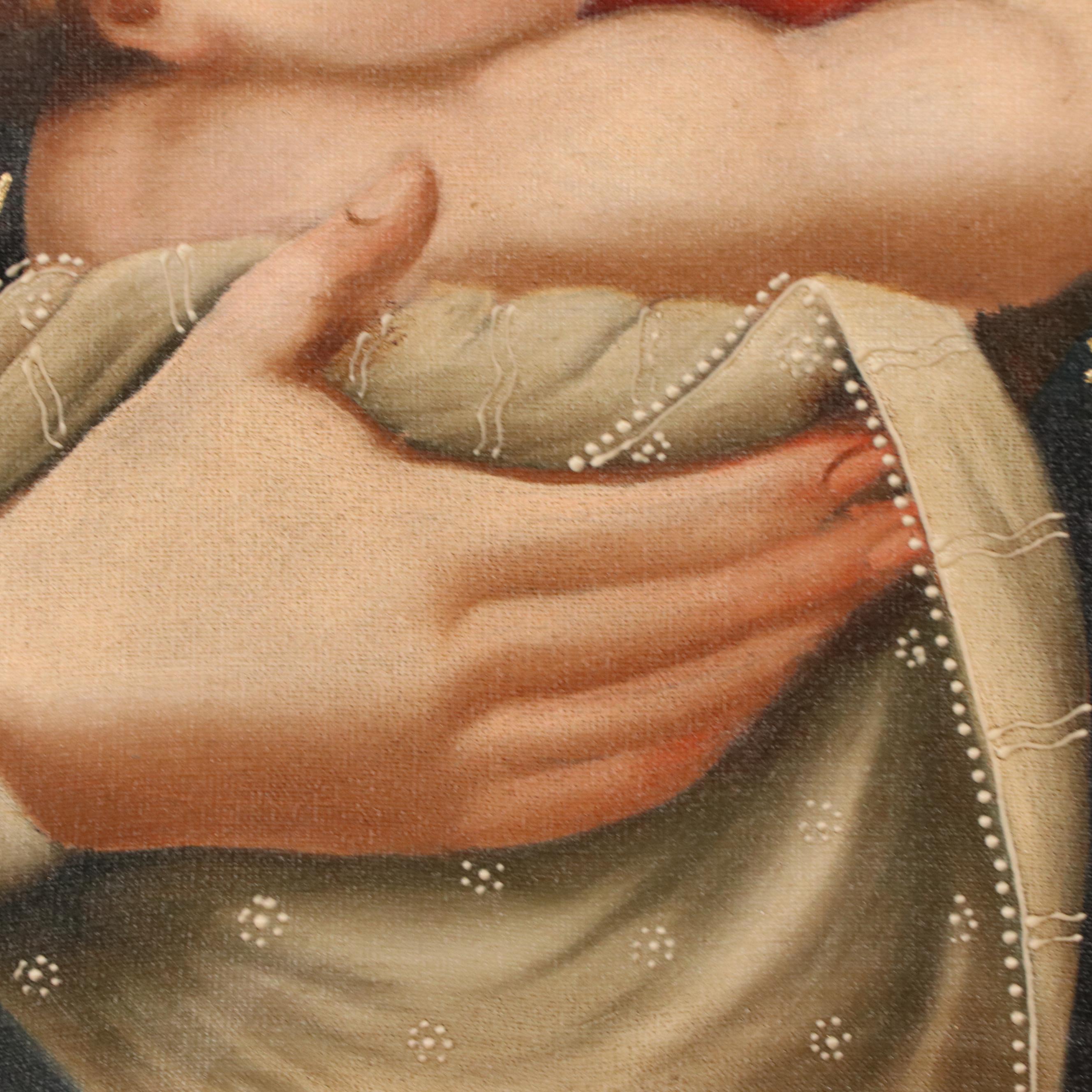 Ernesto Zuñiga Oil Painting "The Mother and Child"