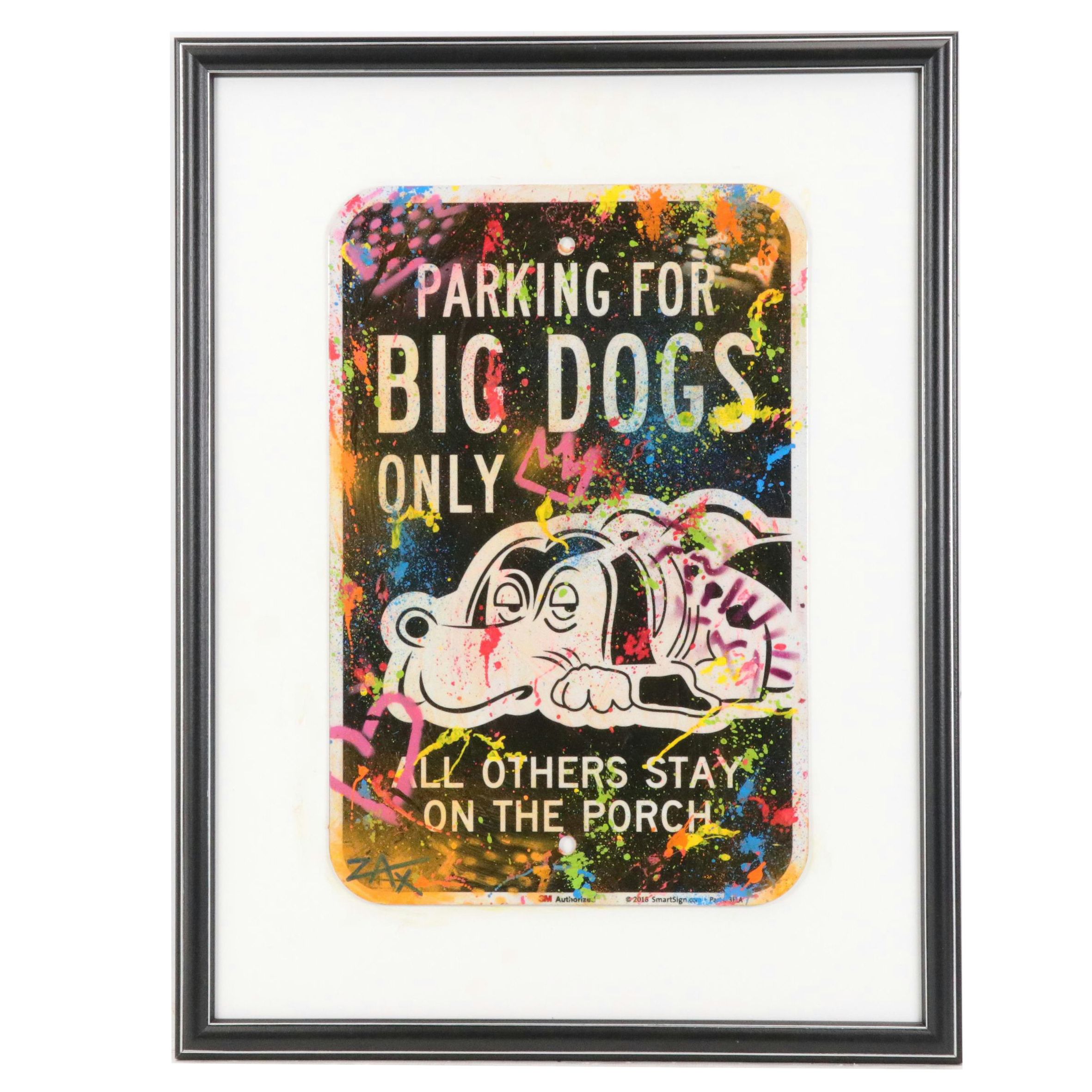 E.M. Zax Spray and Drip-Painted Street Sign, 2023