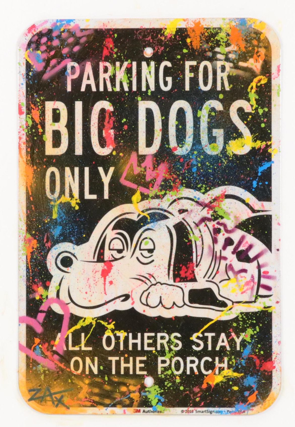 E.M. Zax Spray and Drip-Painted Street Sign, 2023