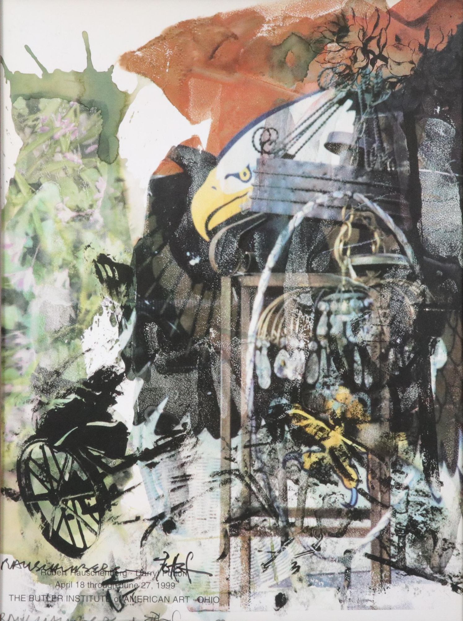 Signed Robert Rauschenberg and Darryl Pottorf Exhibition Poster, Circa 1999