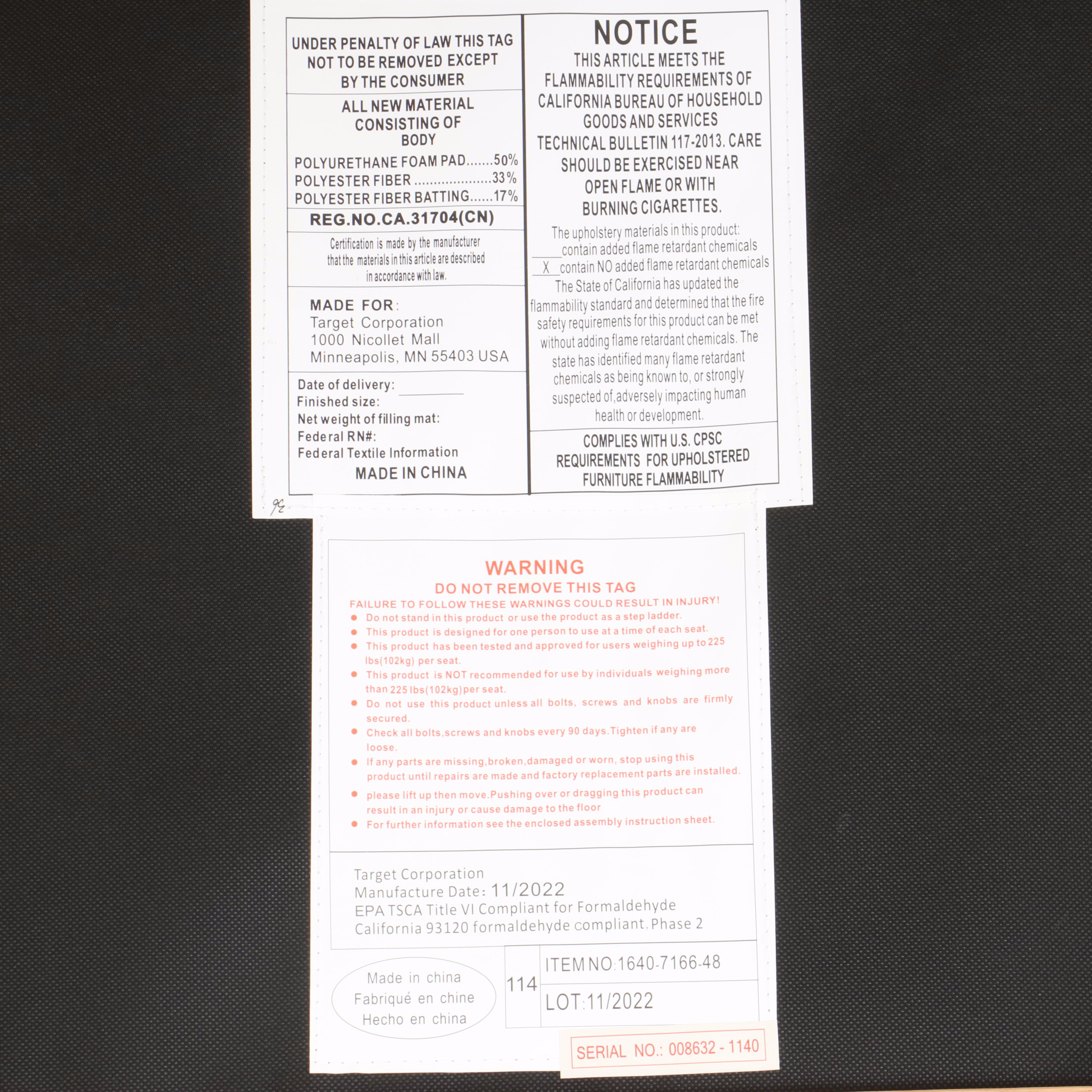 Pair of Target "Tufeld" Modernist Style Cerused Wood Armchairs