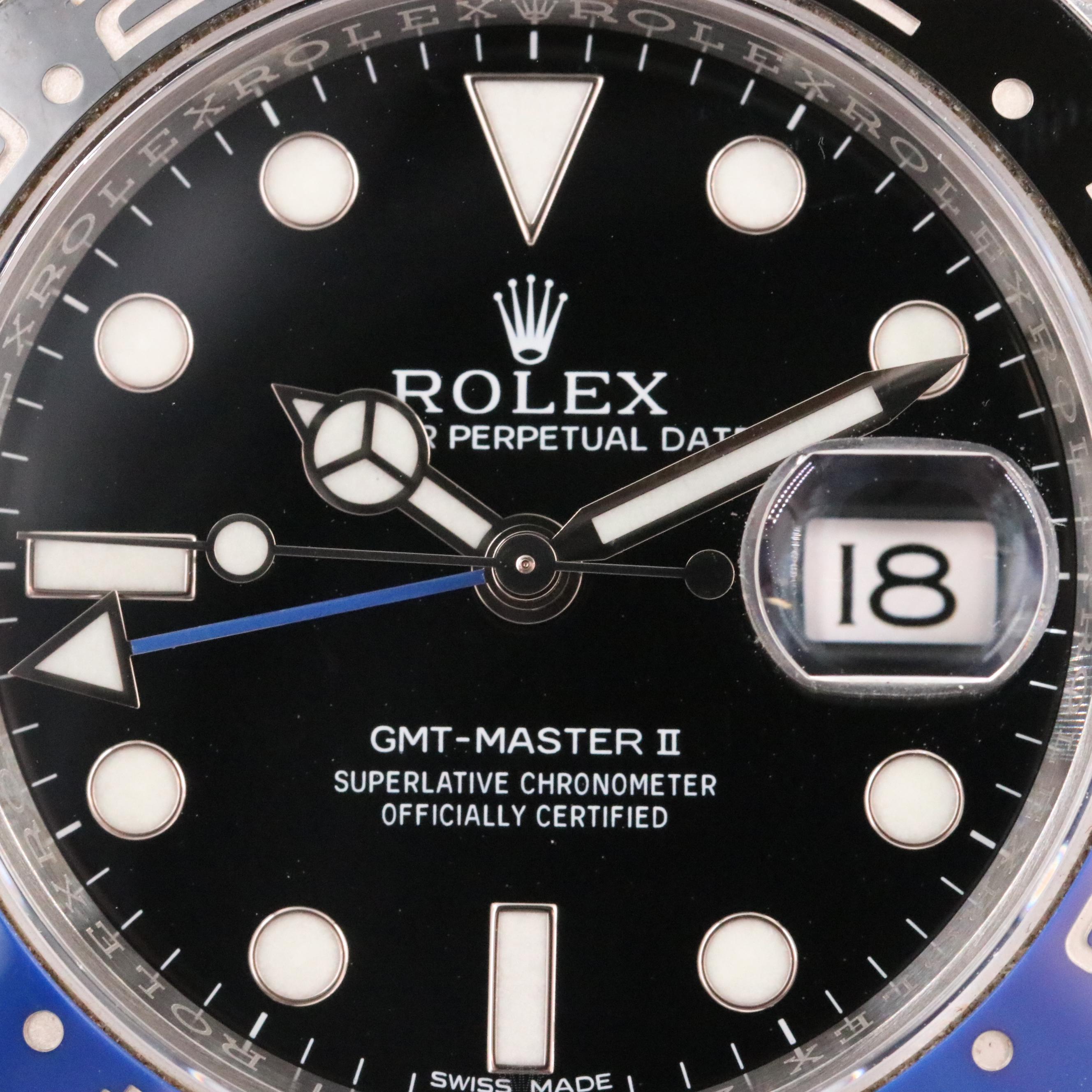 Rolex GMT-Master II Steel Ceramic Batman Watch