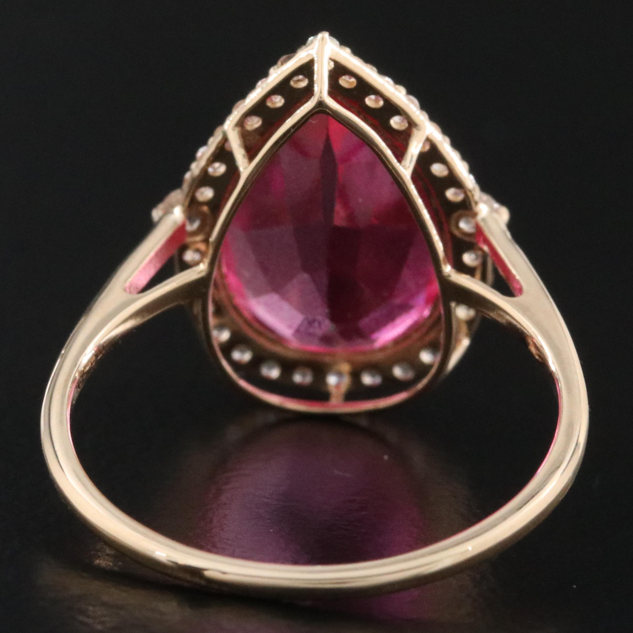 14K Topaz and White Sapphire Ring