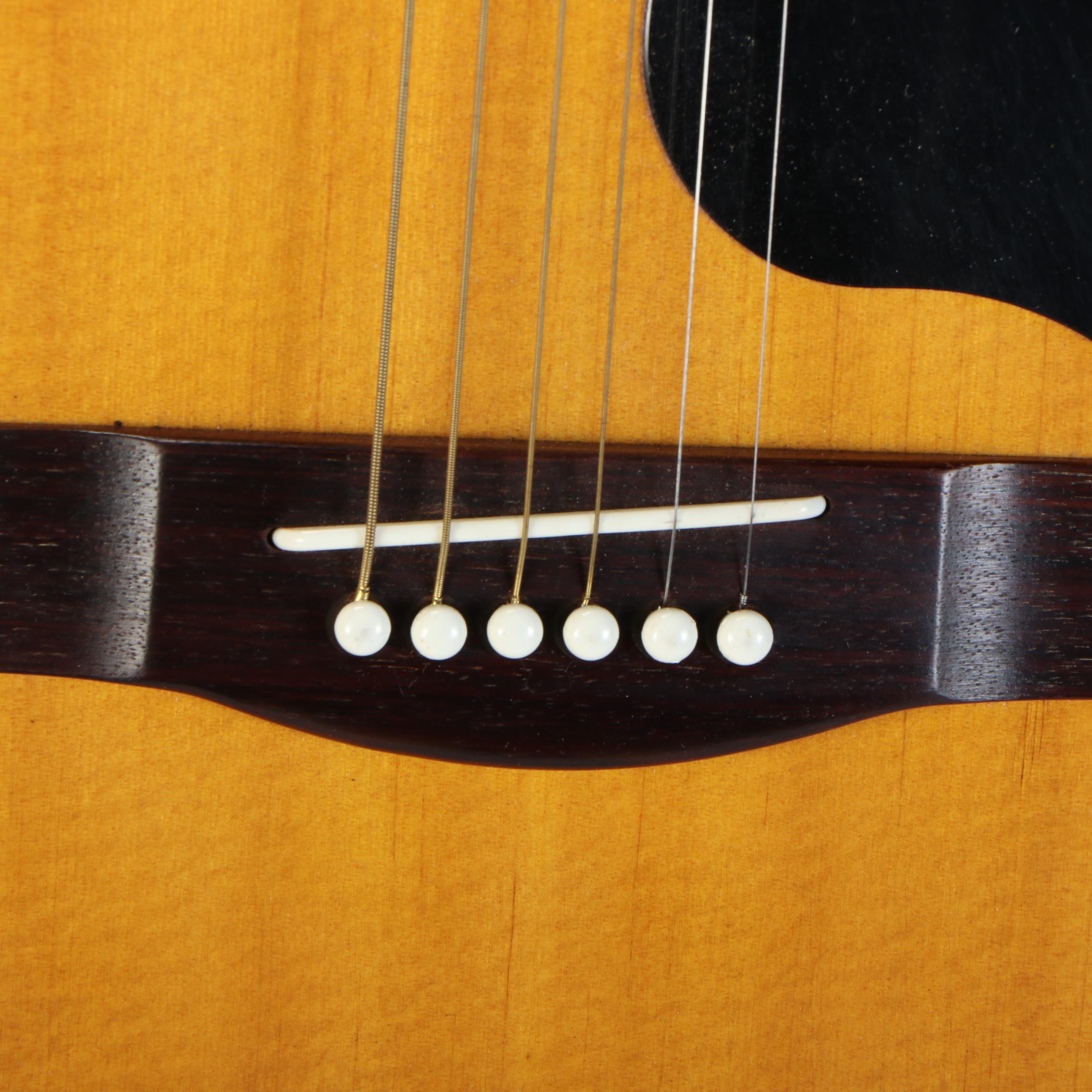 Yamaha Sunburst Acoustic Guitar with Leather Case and Strap