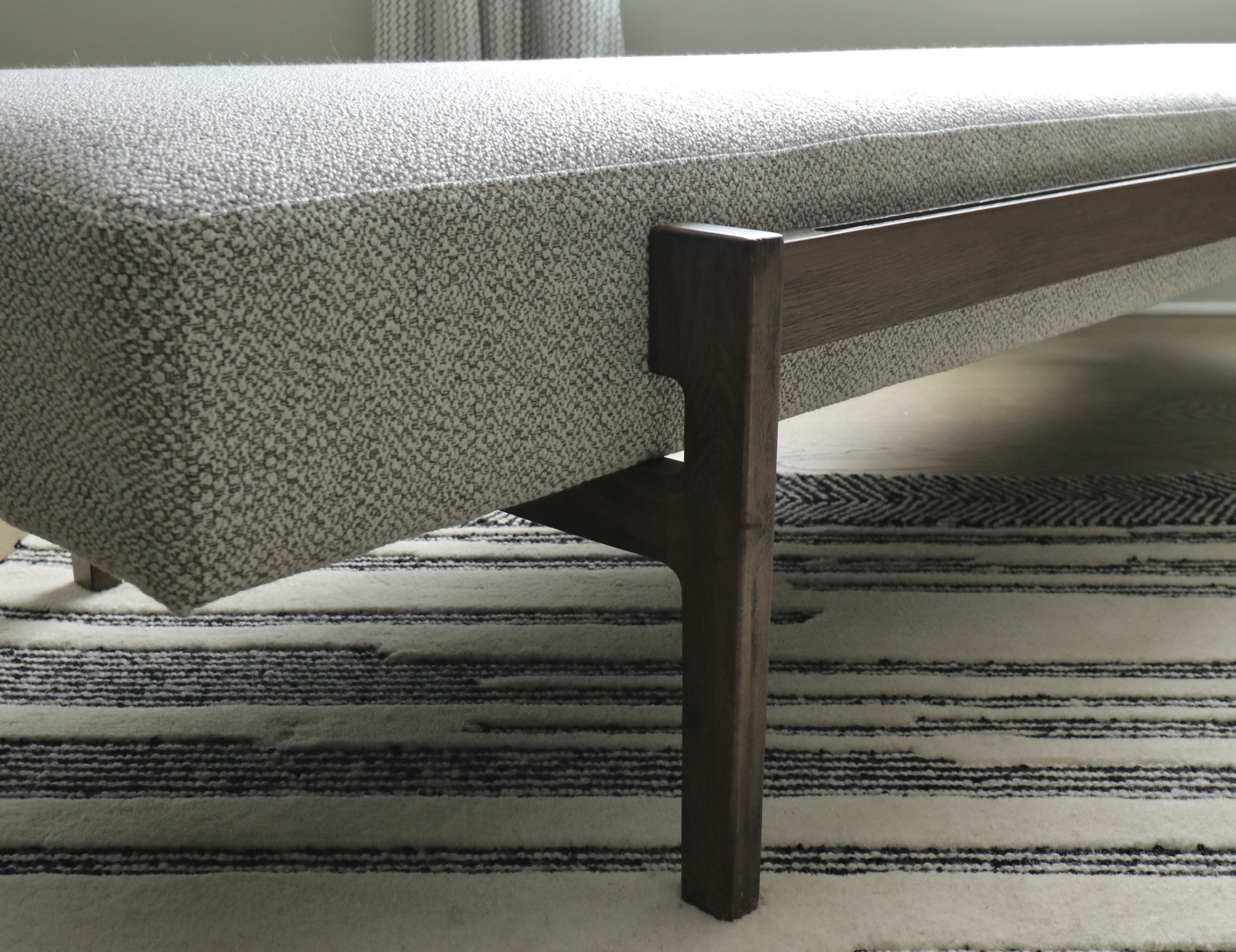 Four Hands Fawkes Upholstered Bench with Sliding Table