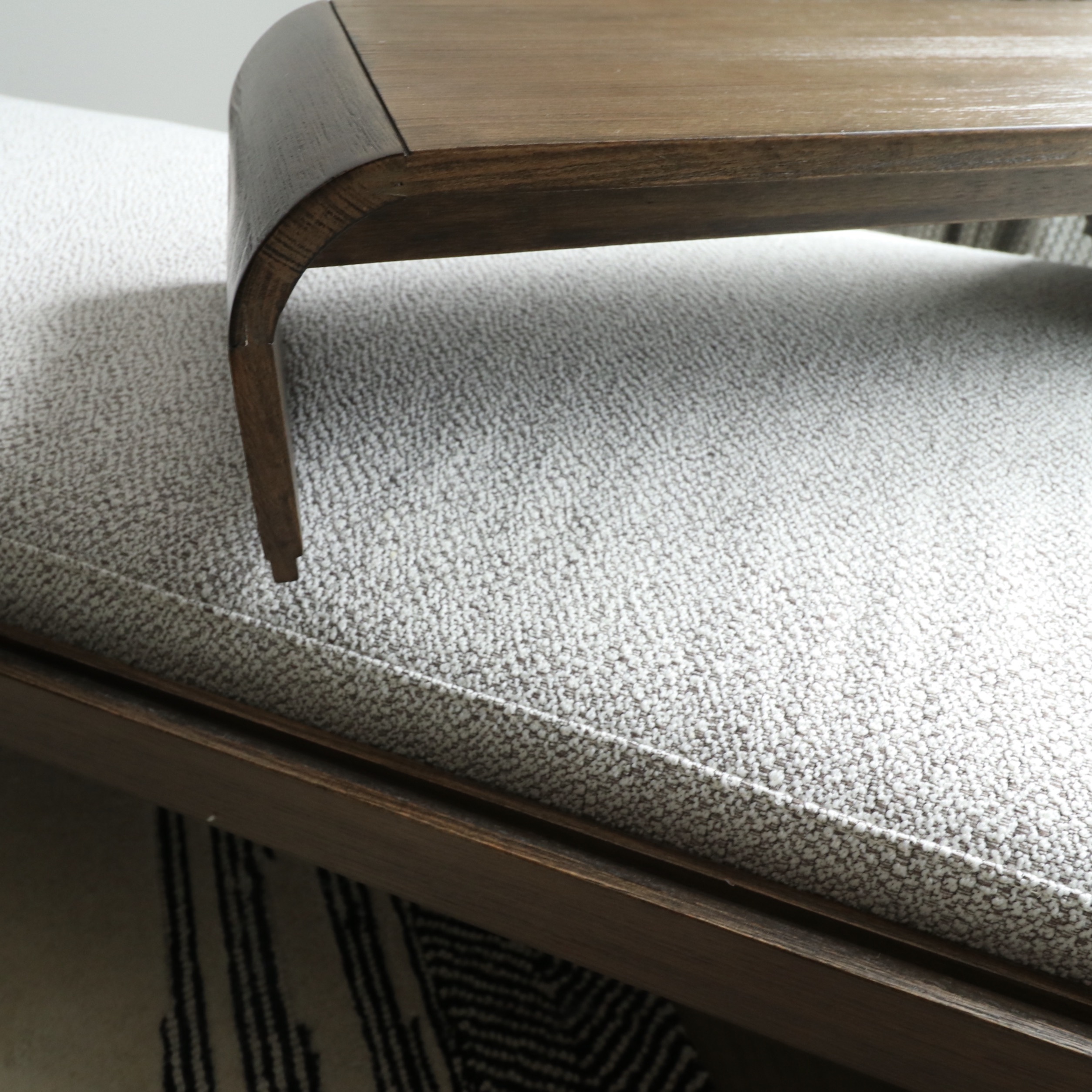 Four Hands Fawkes Upholstered Bench with Sliding Table