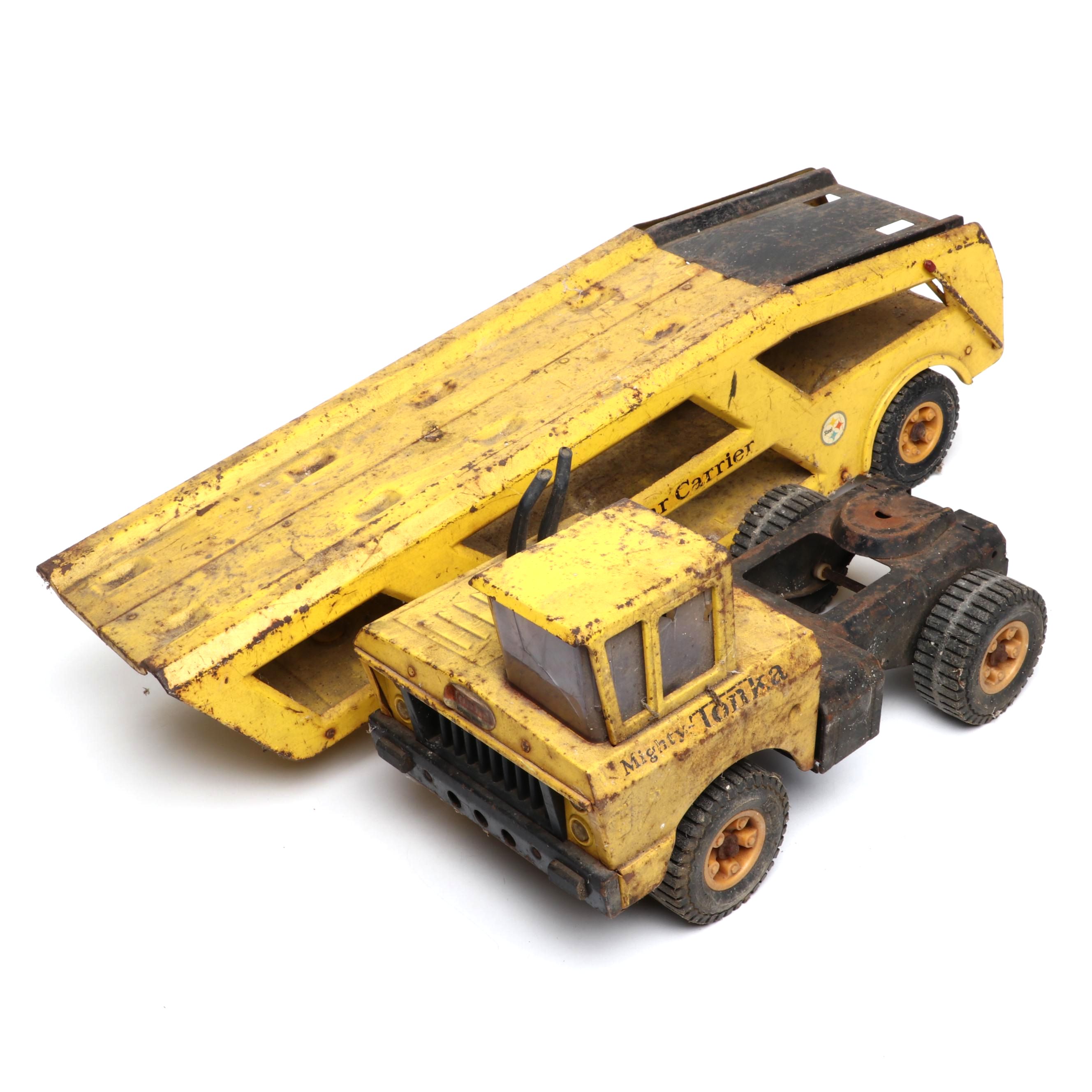 Tonka Mighty Car Carrier Pressed Steel Toy