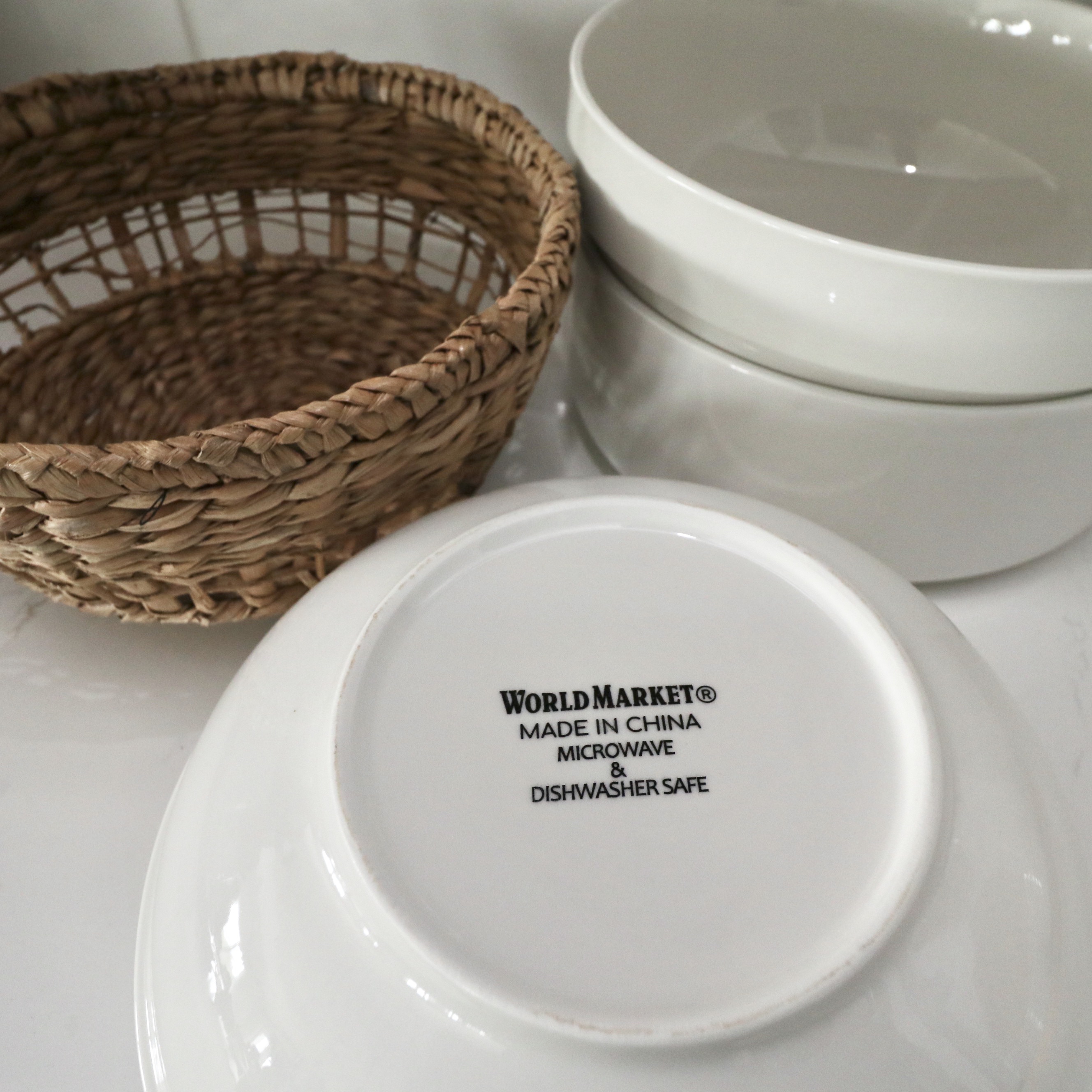 World Market Ceramic Dinnerware, West Elm Trays and Other Serveware