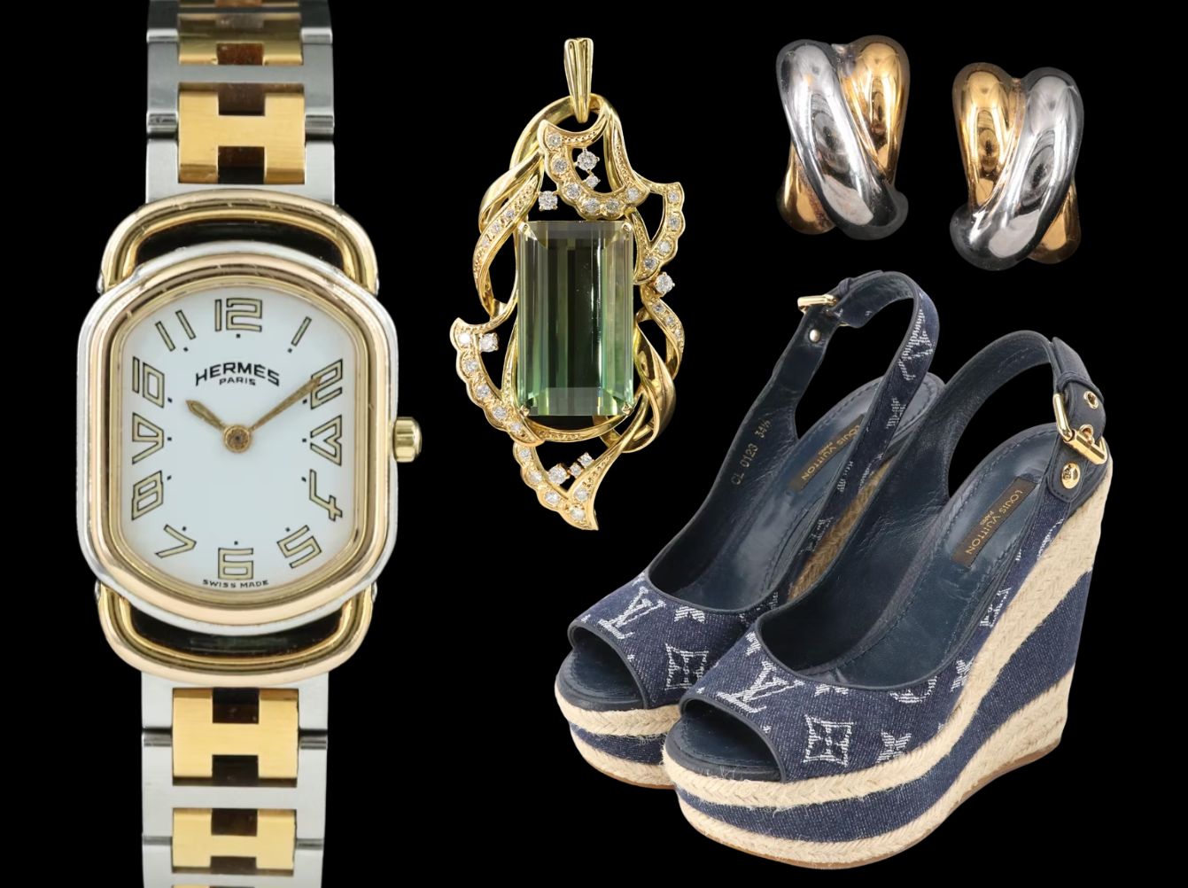 Fine Jewelry, Louis Vuitton and Hermès Luxury Handbags & Accessories