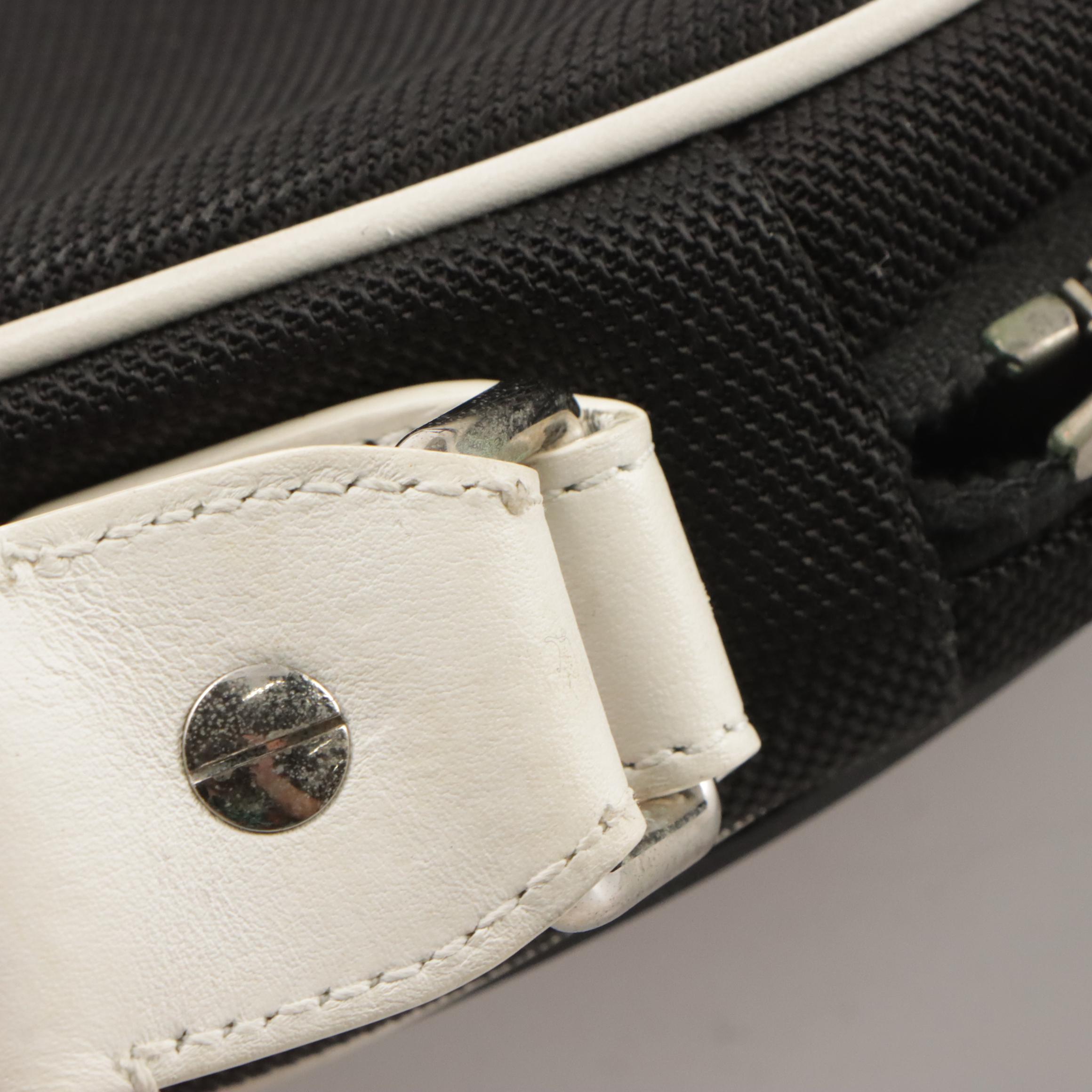 Chanel Airlines Round Crossbody Bag in Multicolored Rubber & Black Toile Canvas