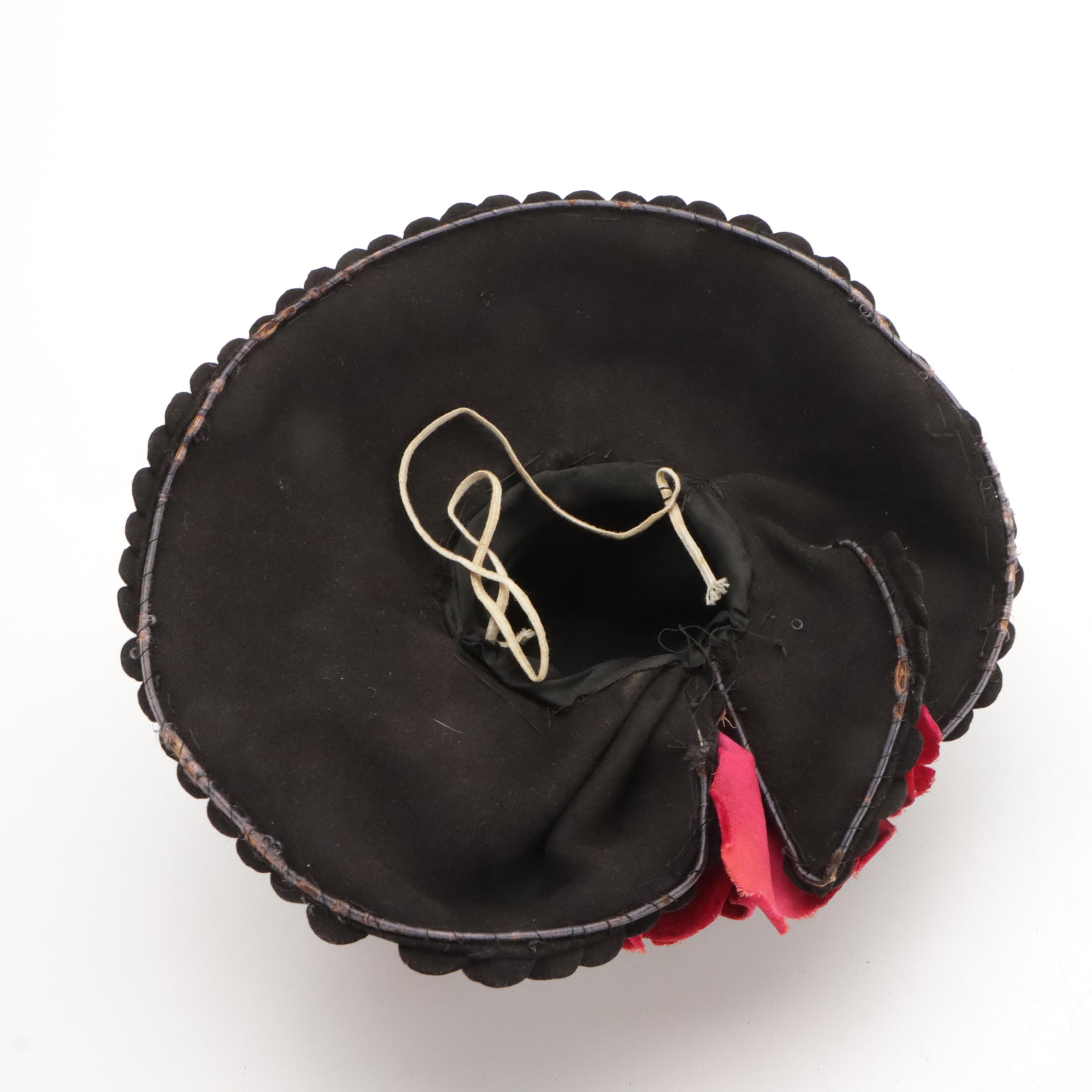 Late Victorian Woman's Embellished "Doll-Hat" Fascinator