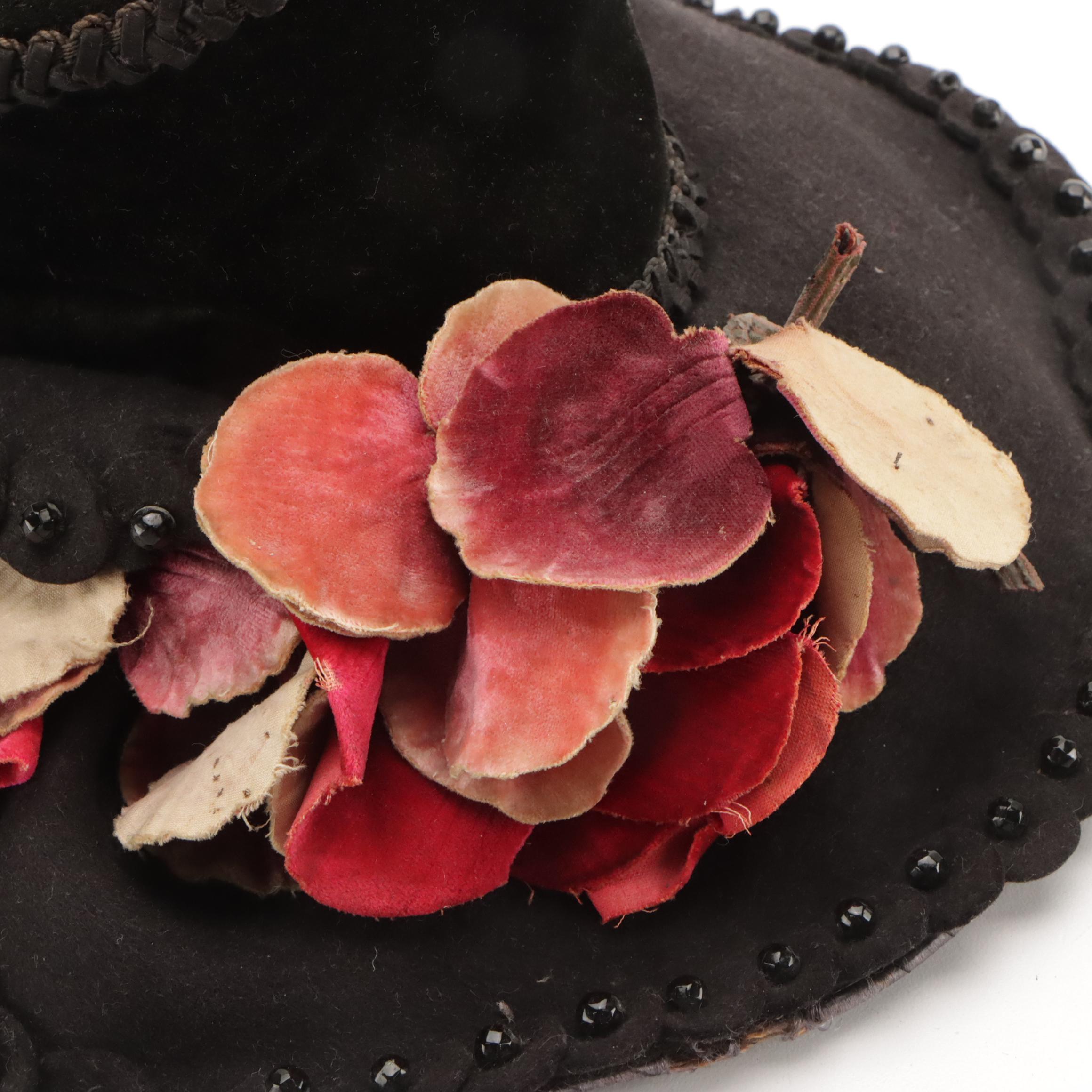 Late Victorian Woman's Embellished "Doll-Hat" Fascinator