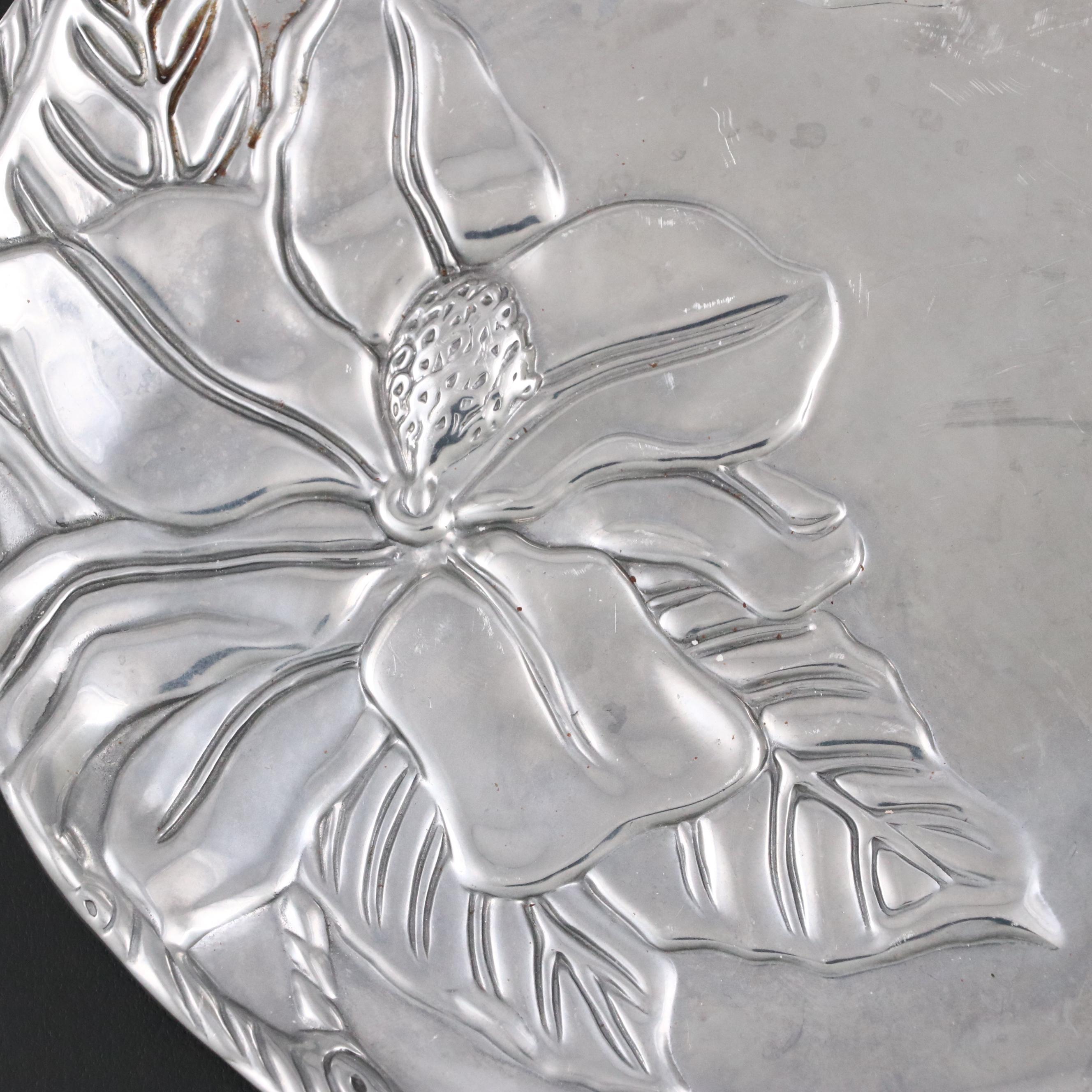 Arthur Court Rabbit, Floral and Other Aluminum Platters