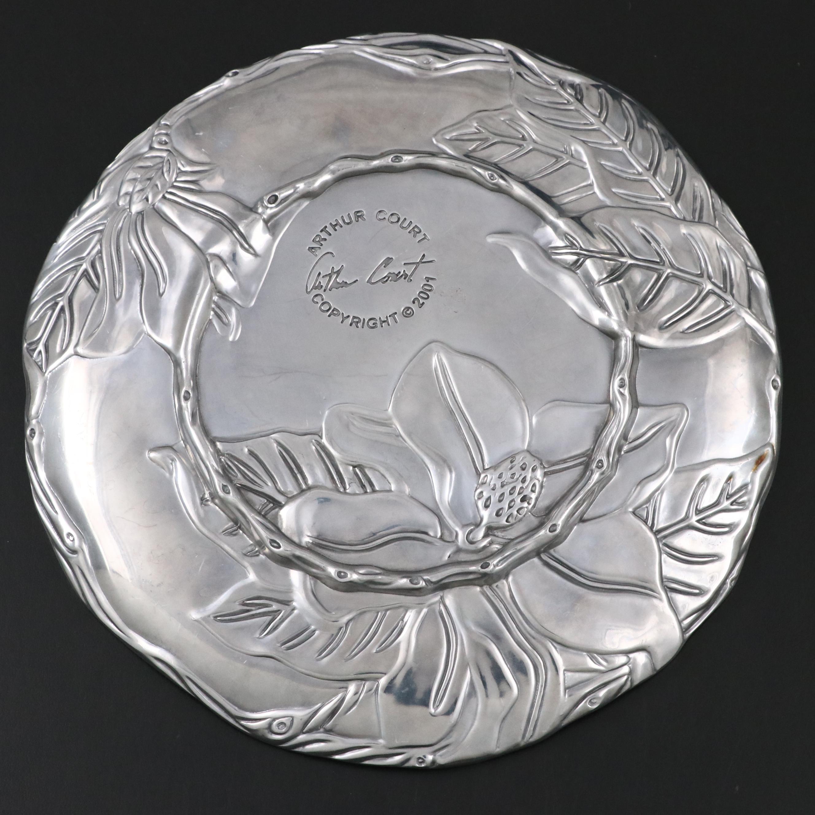 Arthur Court Rabbit, Floral and Other Aluminum Platters