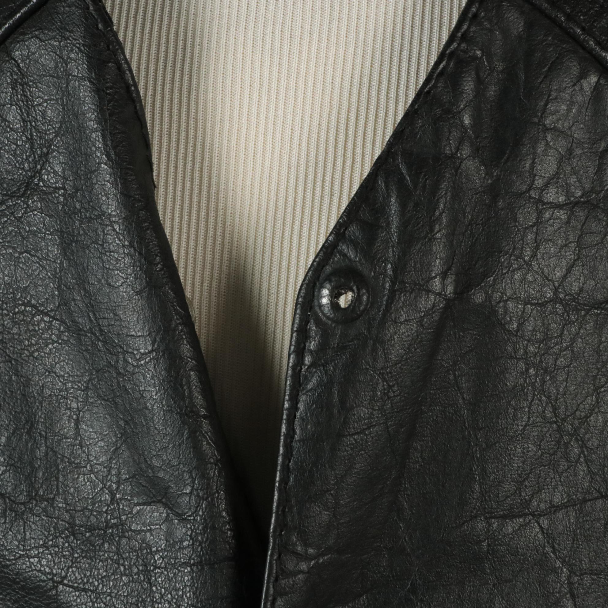 Men's MAS Leather Motorcycle Jacket and Unik Leather Patch Vest