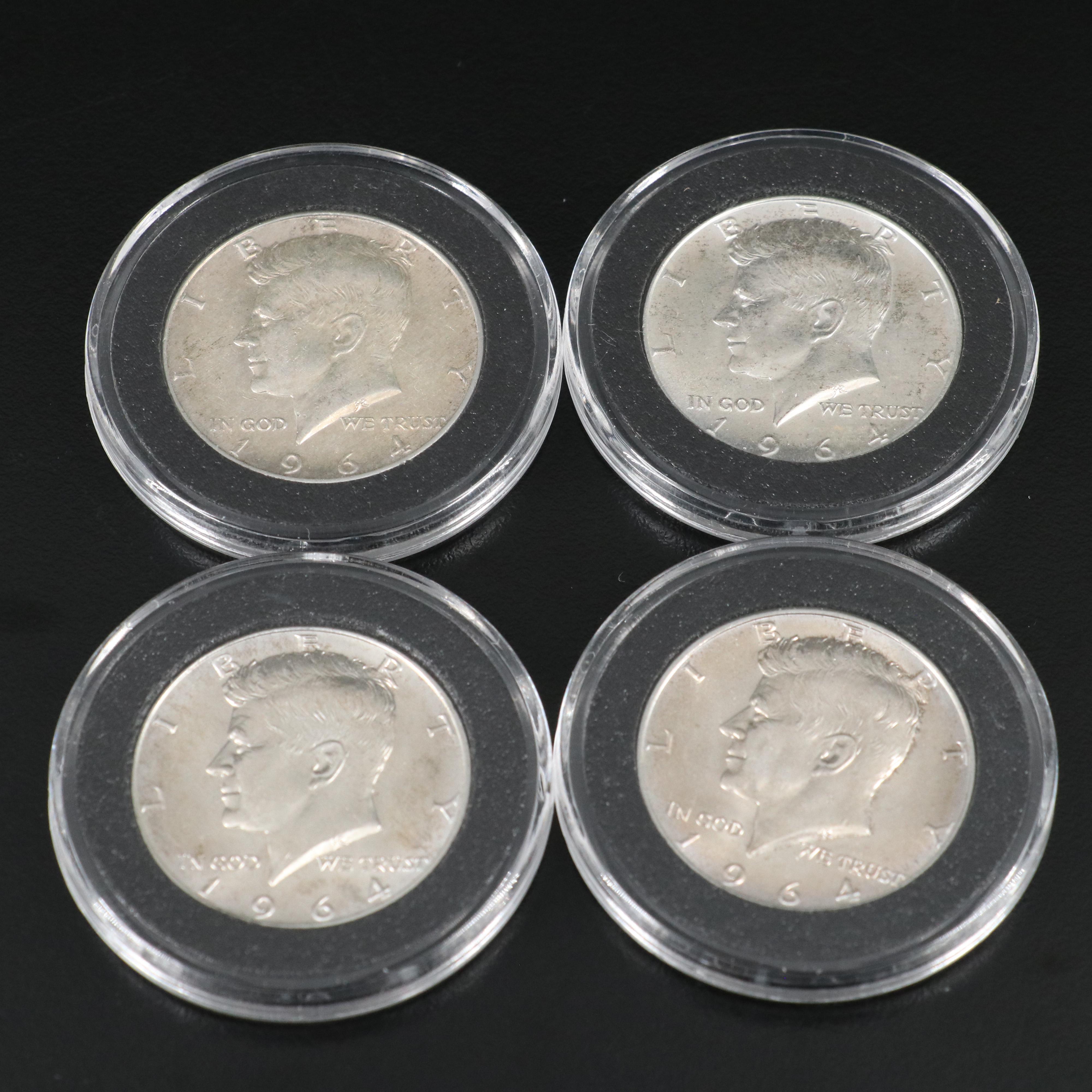 Thirteen Kennedy Half Dollars, Including Silver and Bicentennial