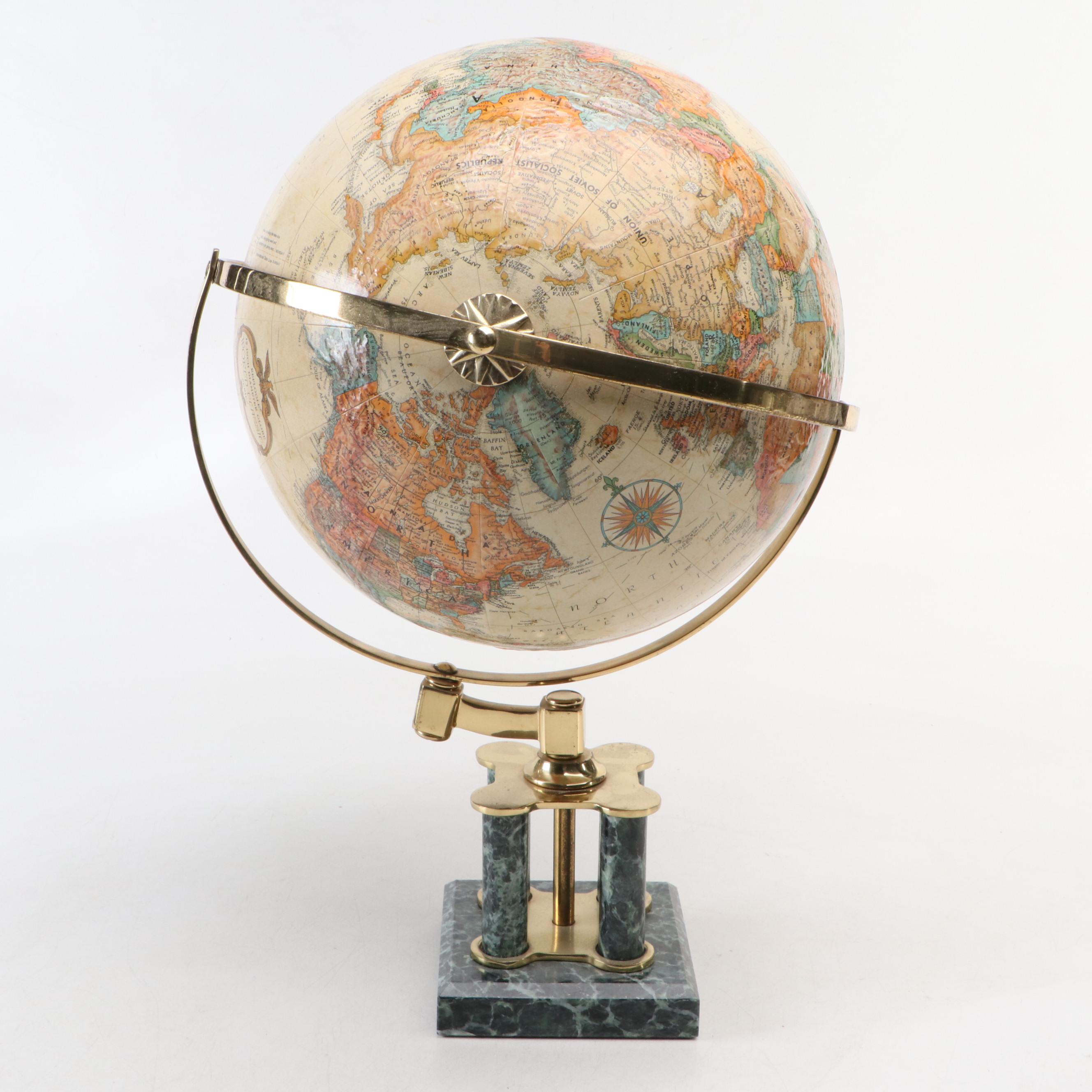 Replogle World Desk Globe on Marble Base