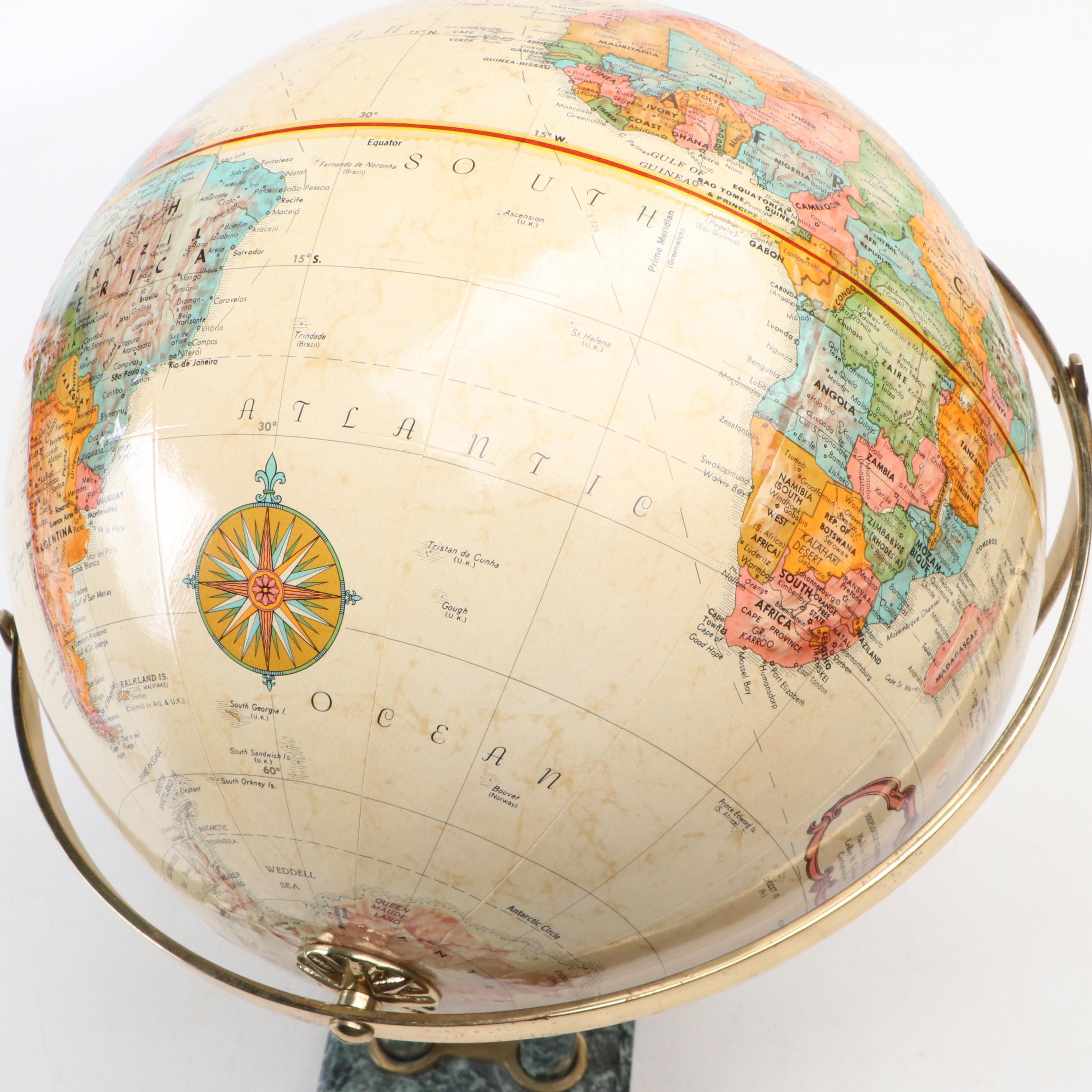 Replogle World Desk Globe on Marble Base