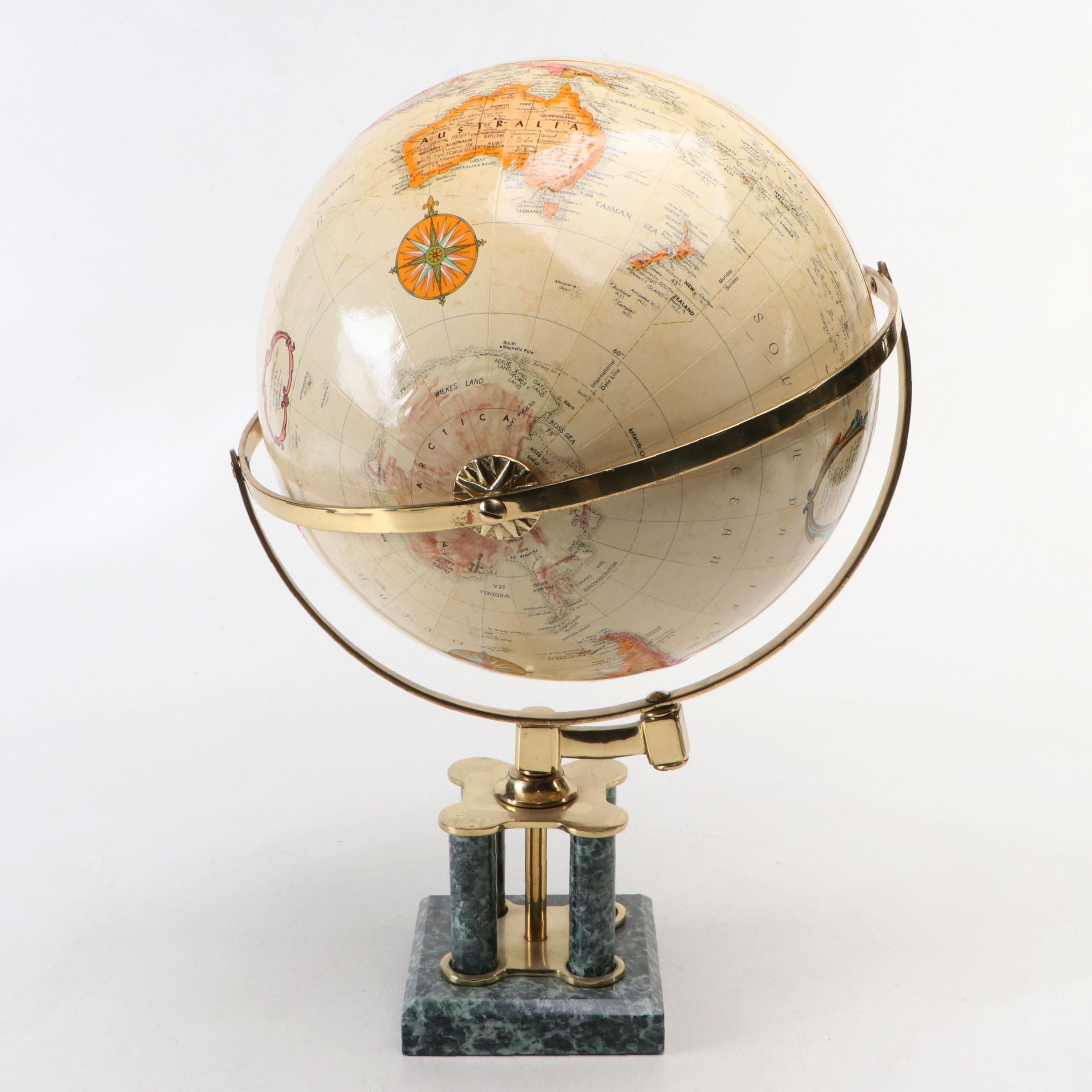 Replogle World Desk Globe on Marble Base