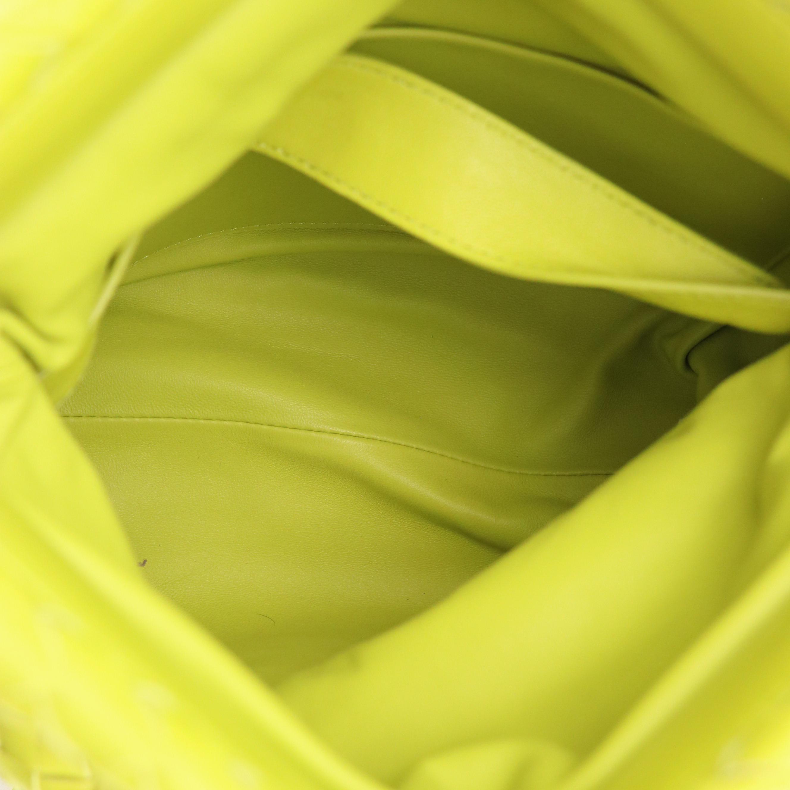 Bottega Veneta The Fold Crossbody Bag in Lime Green Intrecciato Leather
