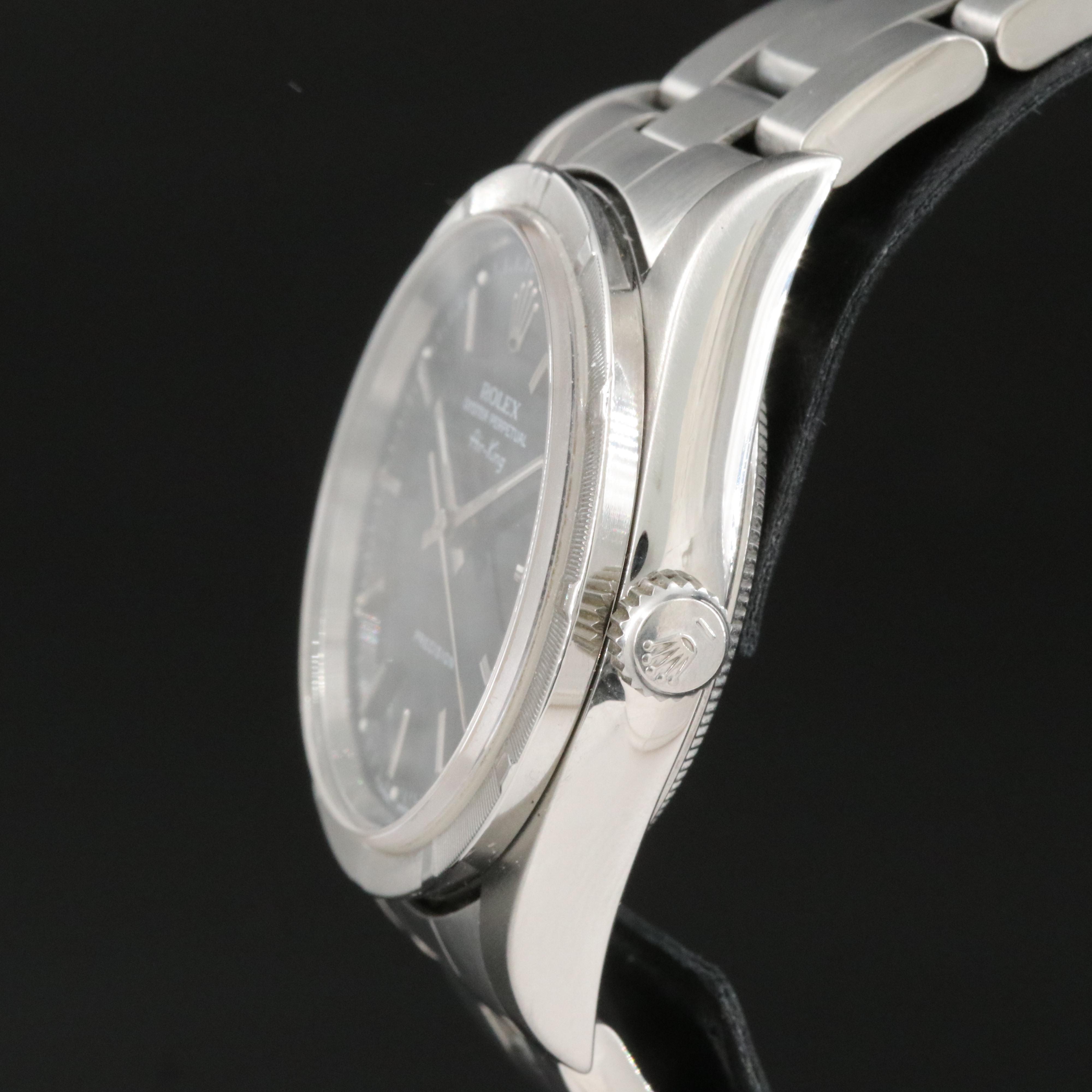 Rolex Air-King 14010 Black 34mm Steel Automatic Watch