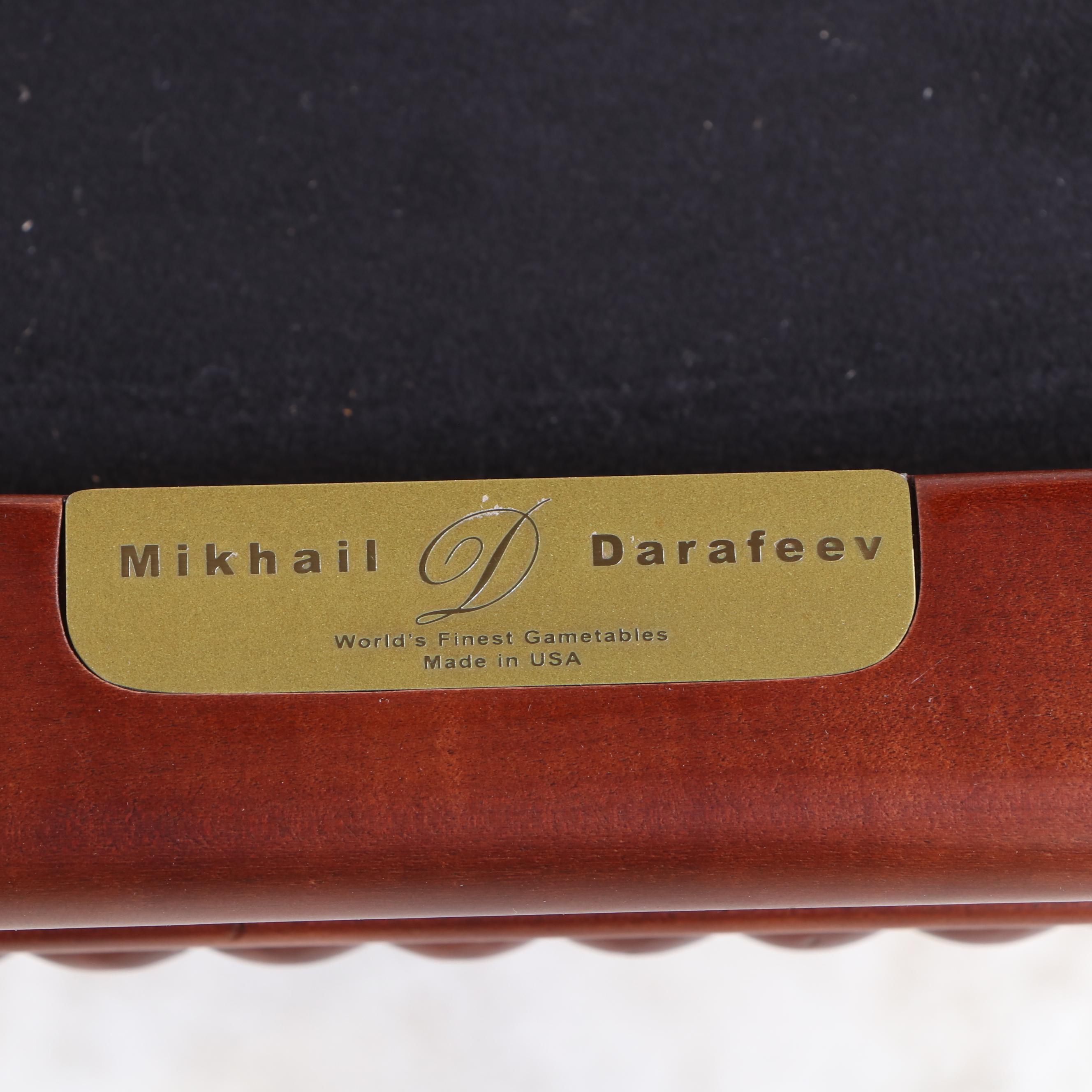 Mikhail Darafeev Cherry Finished Game Table and Four "Ponce De Leon" Chairs