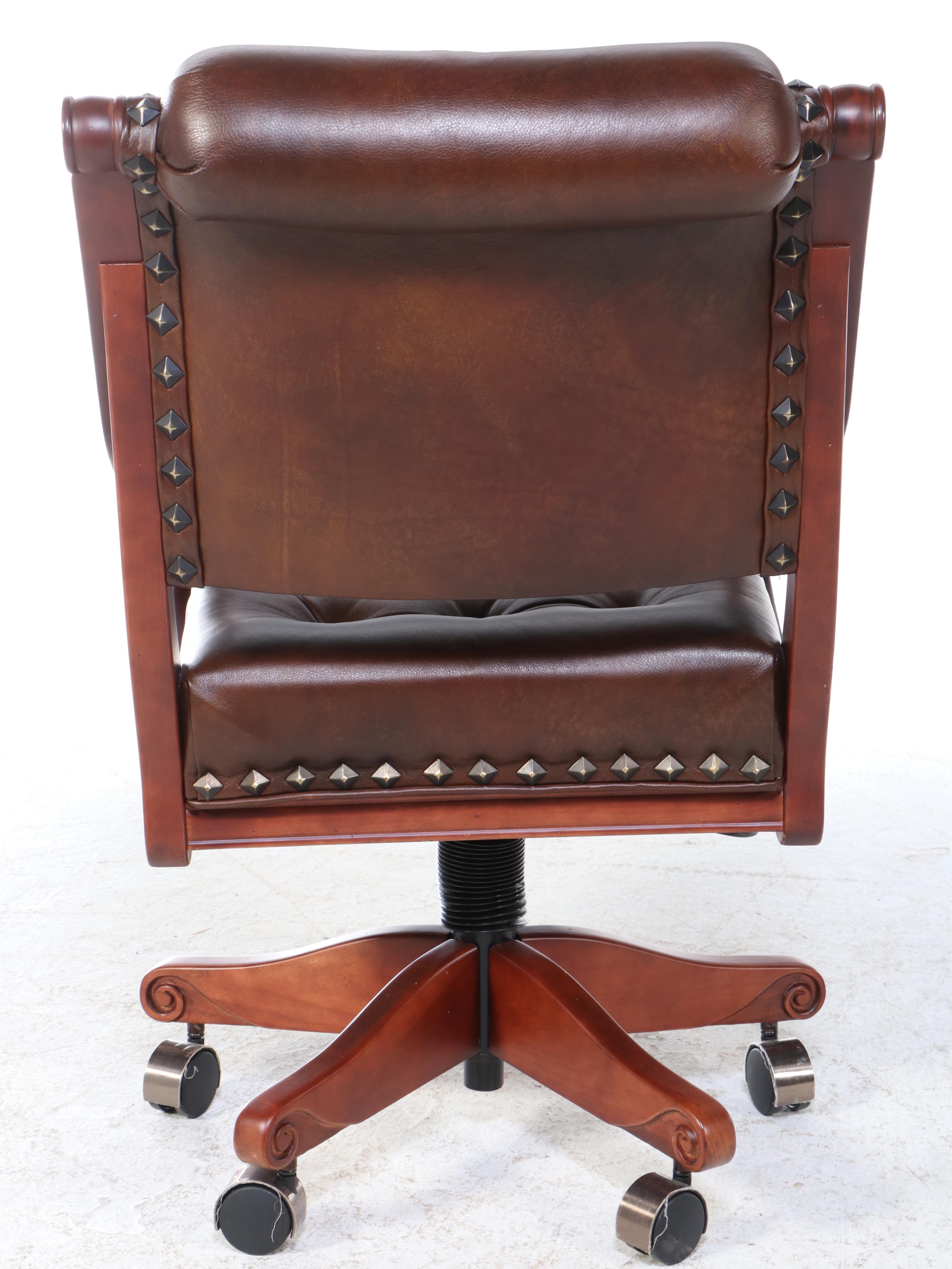 Mikhail Darafeev Cherry Finished Game Table and Four "Ponce De Leon" Chairs