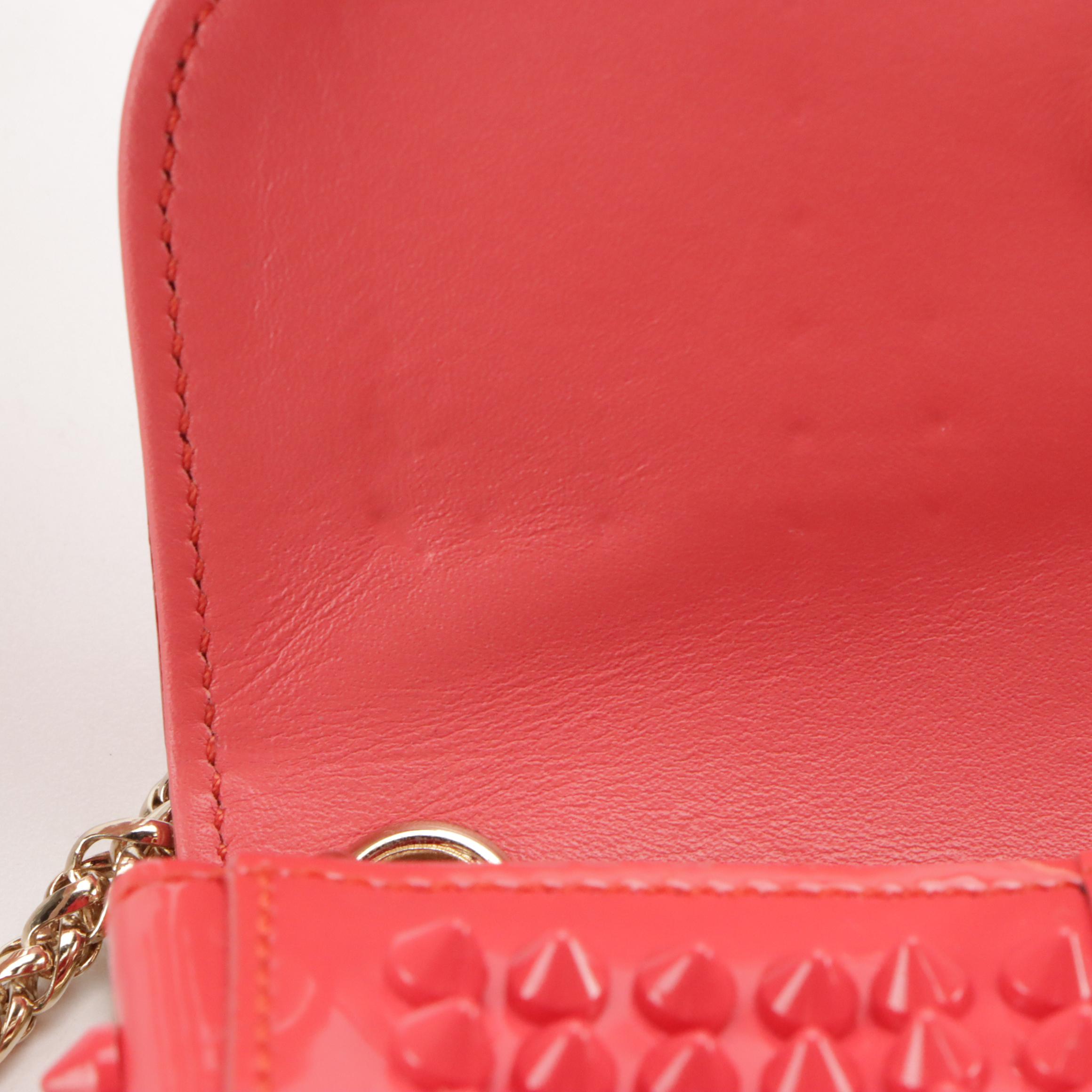 Christian Louboutin Mini Sweet Charity Crossbody Bag in Spiked Patent Leather