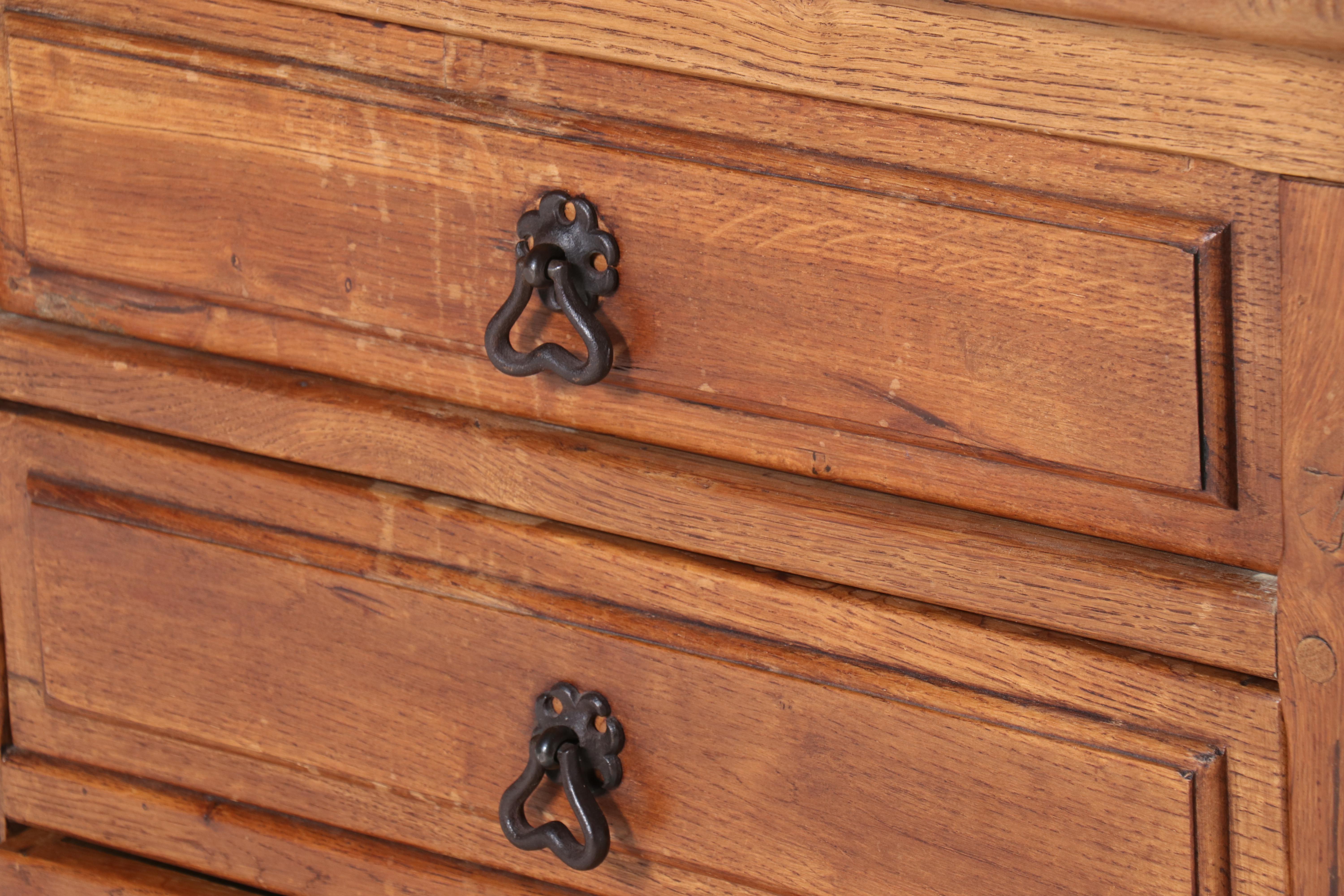 Large Spanish Colonial Style Quartersawn Oak Sideboard