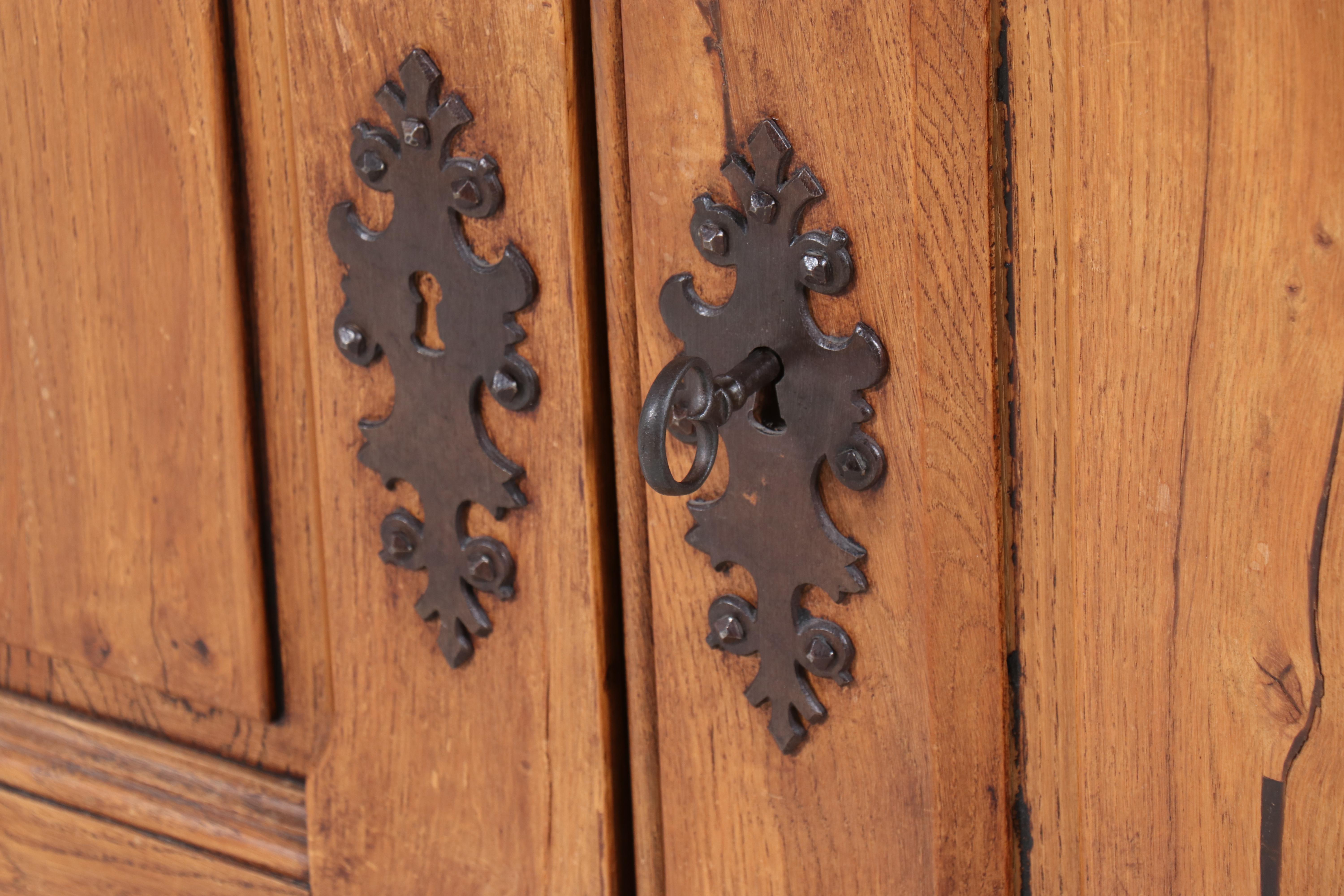 Large Spanish Colonial Style Quartersawn Oak Sideboard