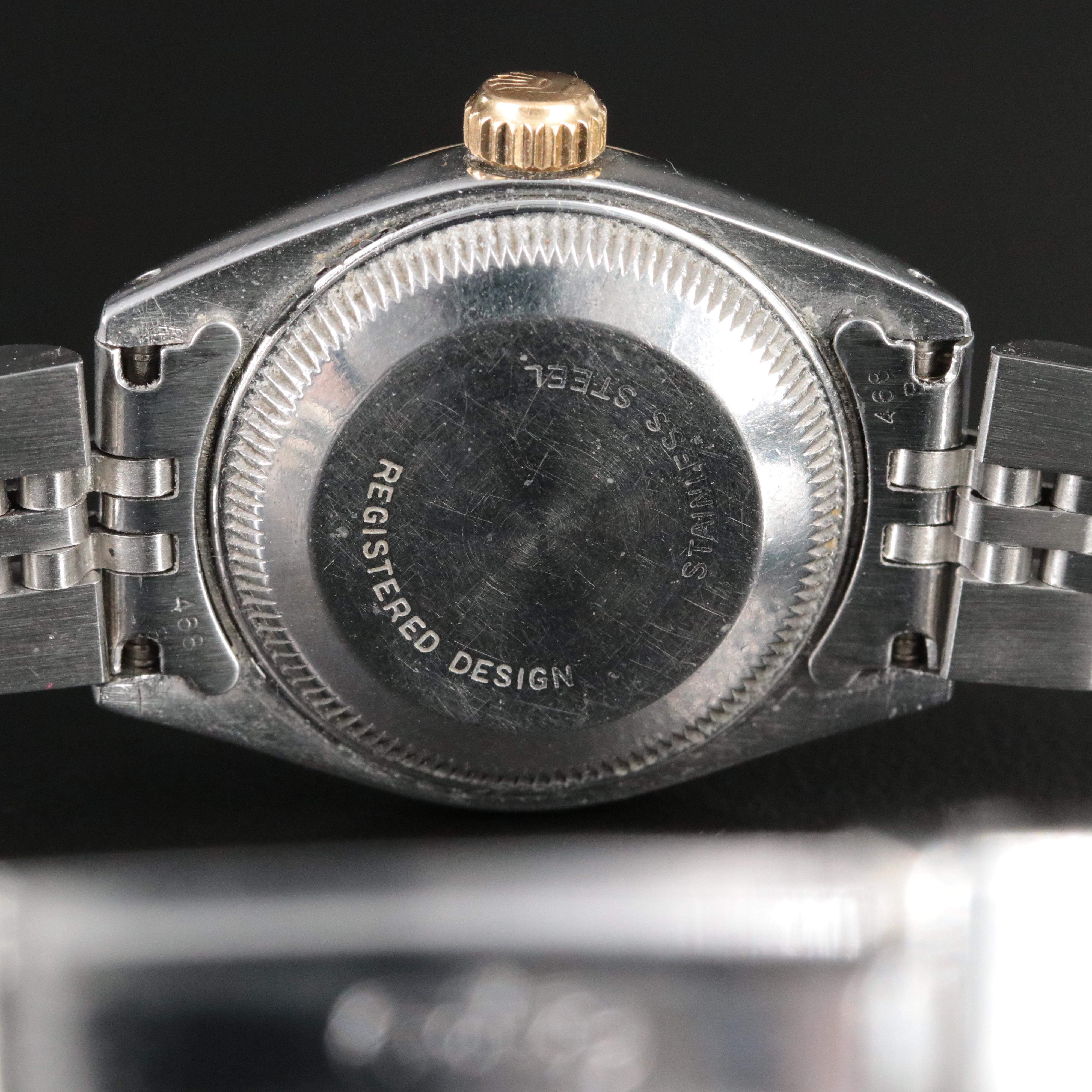 1979 Rolex 14K and Stainless Steel Custom Date Watch