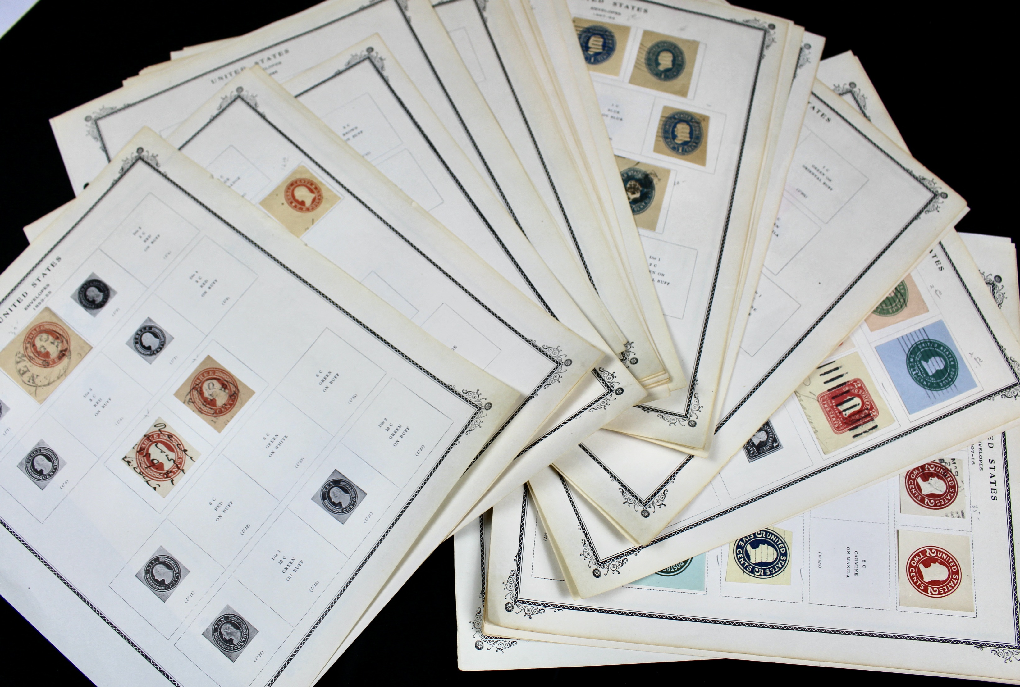 Early Cut Square Envelope Postage Collection, 1853 to 1950