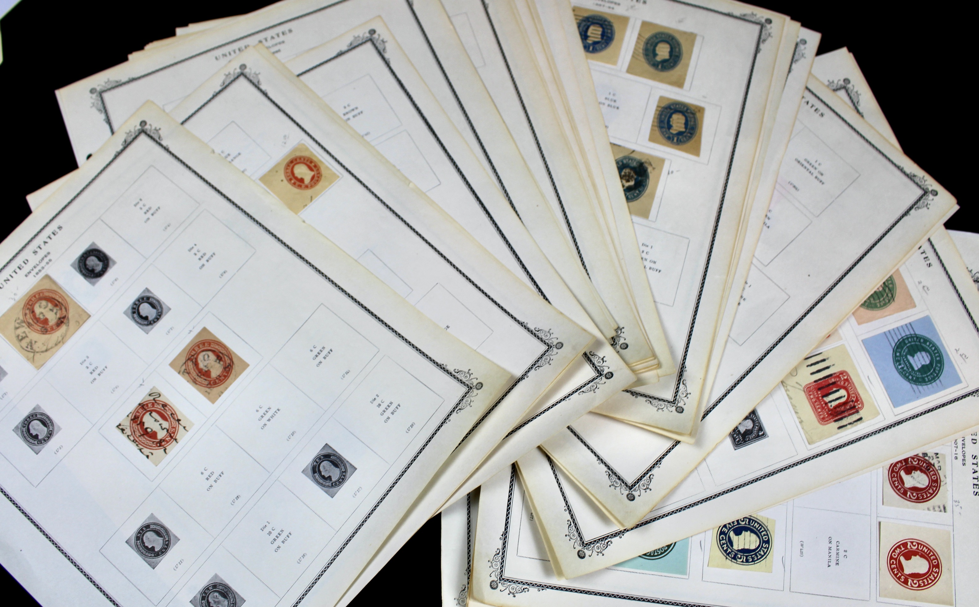 Early Cut Square Envelope Postage Collection, 1853 to 1950