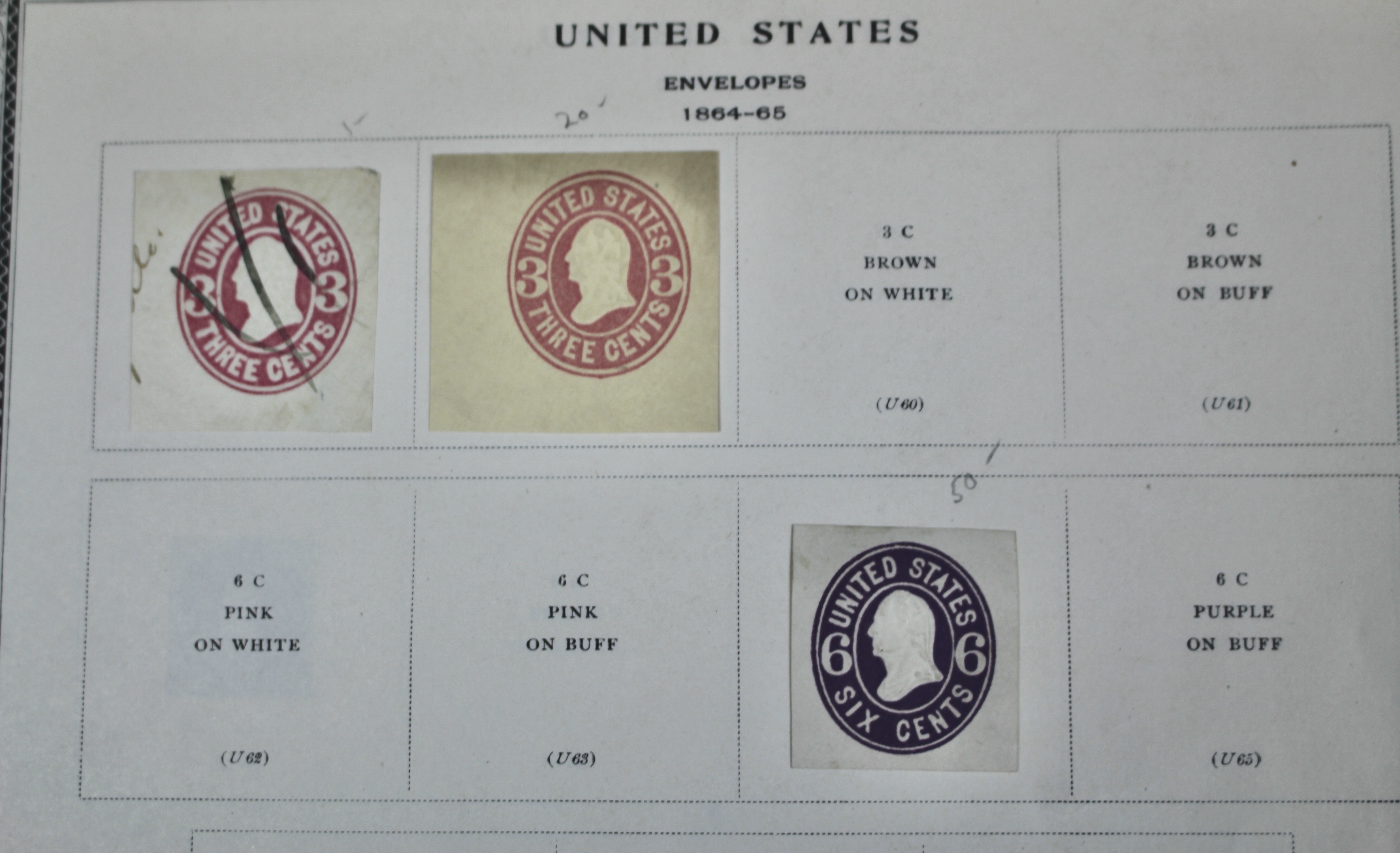 Early Cut Square Envelope Postage Collection, 1853 to 1950