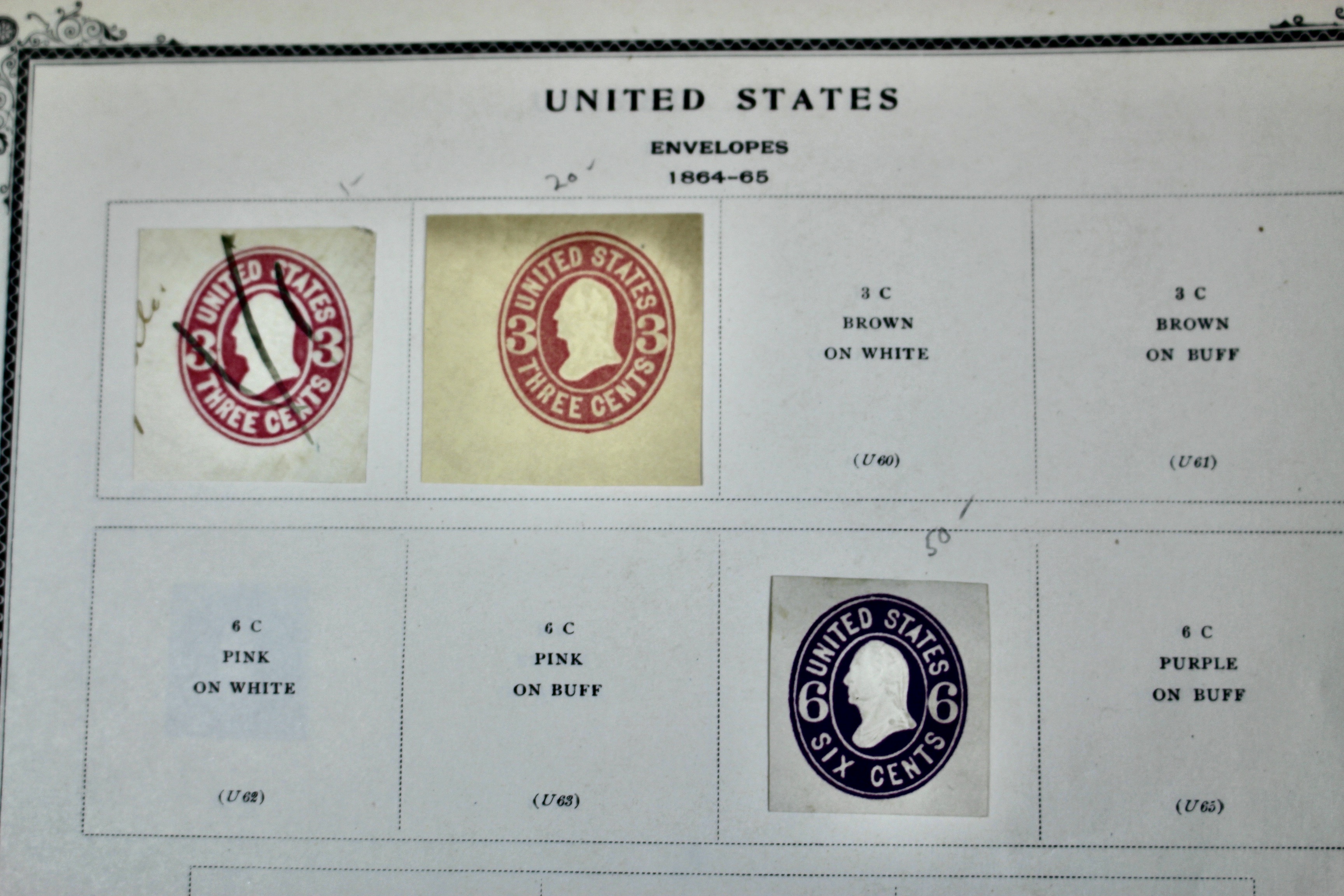 Early Cut Square Envelope Postage Collection, 1853 to 1950