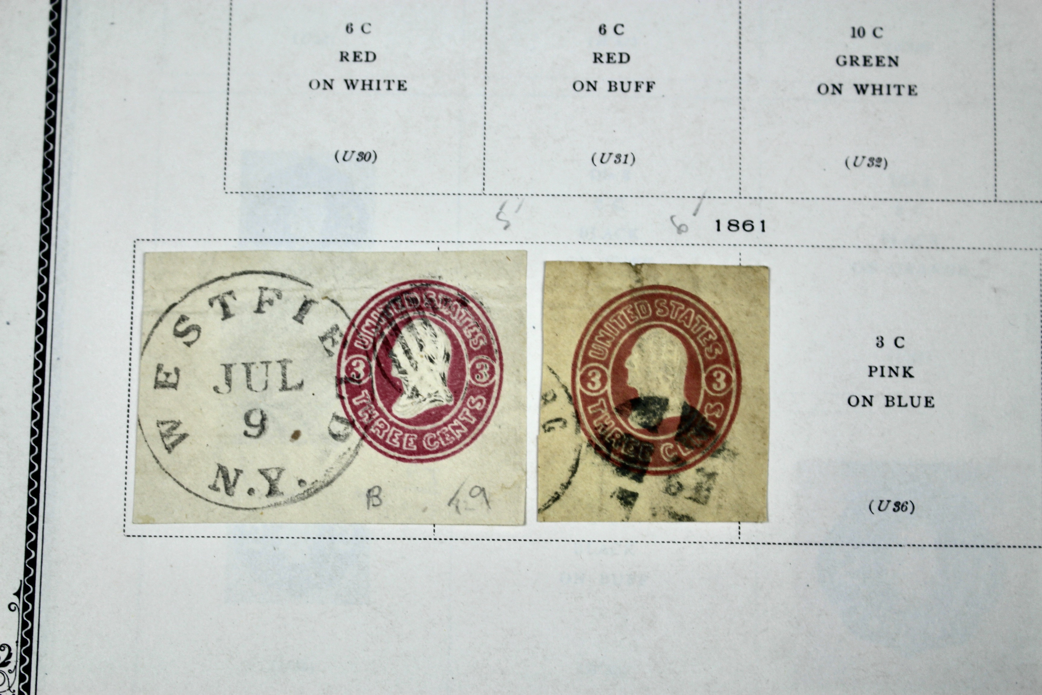 Early Cut Square Envelope Postage Collection, 1853 to 1950